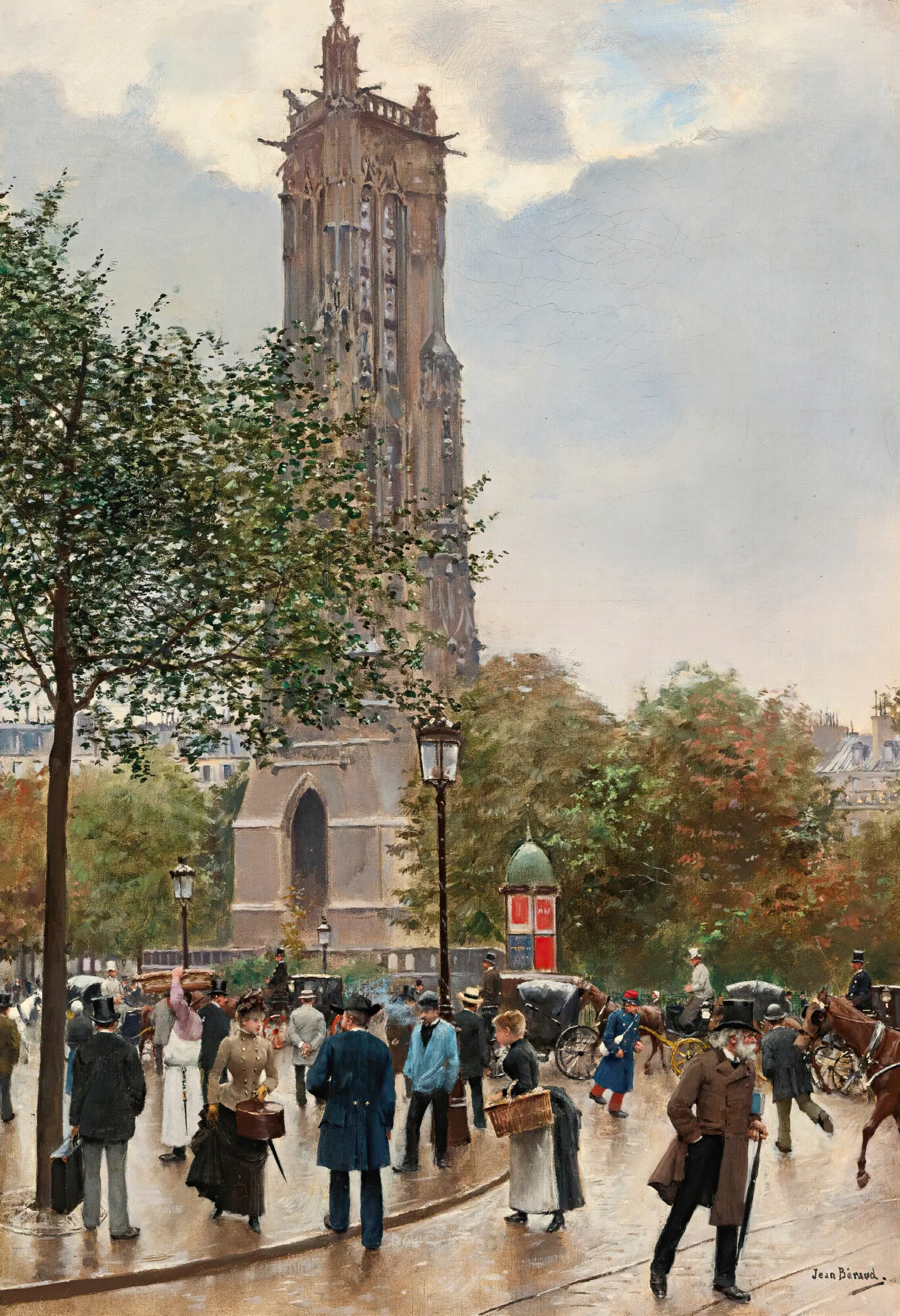 La Tour Saint Jacques Wall Art by Jean Béraud - Canvas Print