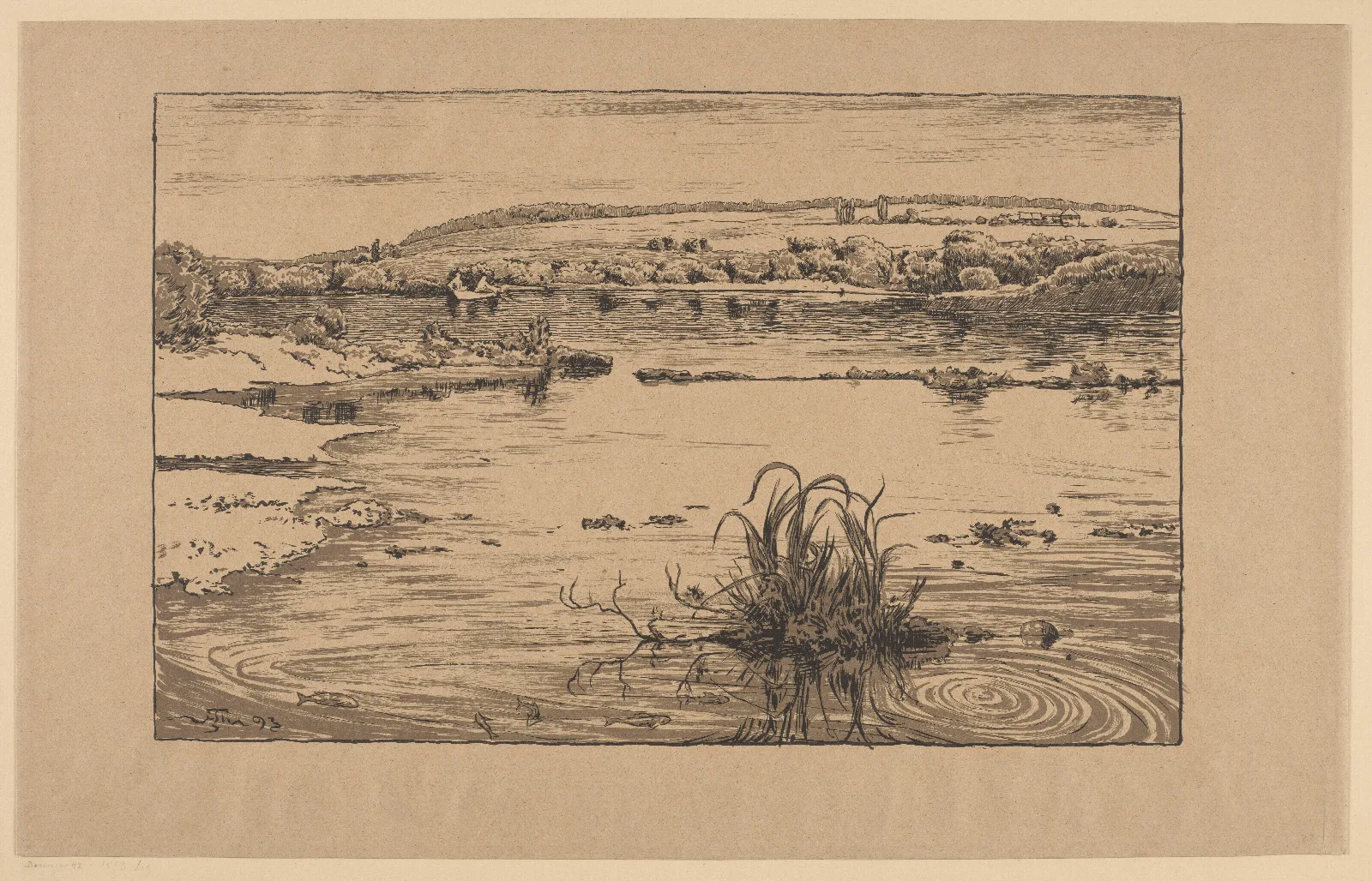 Landscape With A River 6 Wall Art by Hans Thoma - Canvas Print