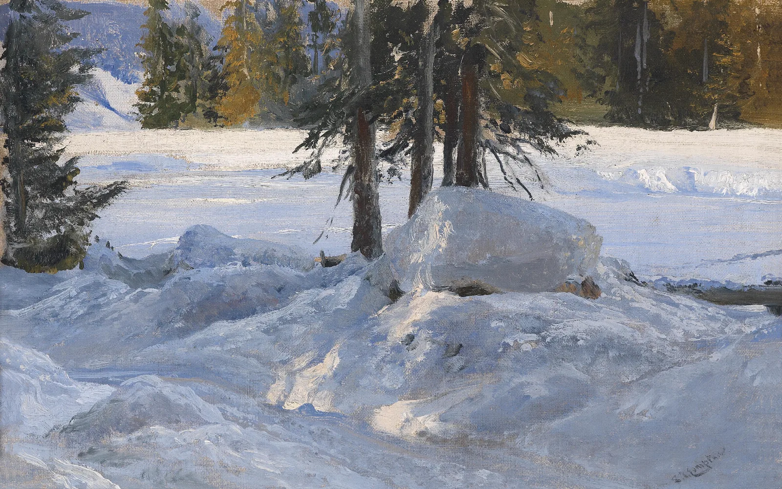 Wintersonne Wall Art by Edward Theodore Compton - Canvas Print