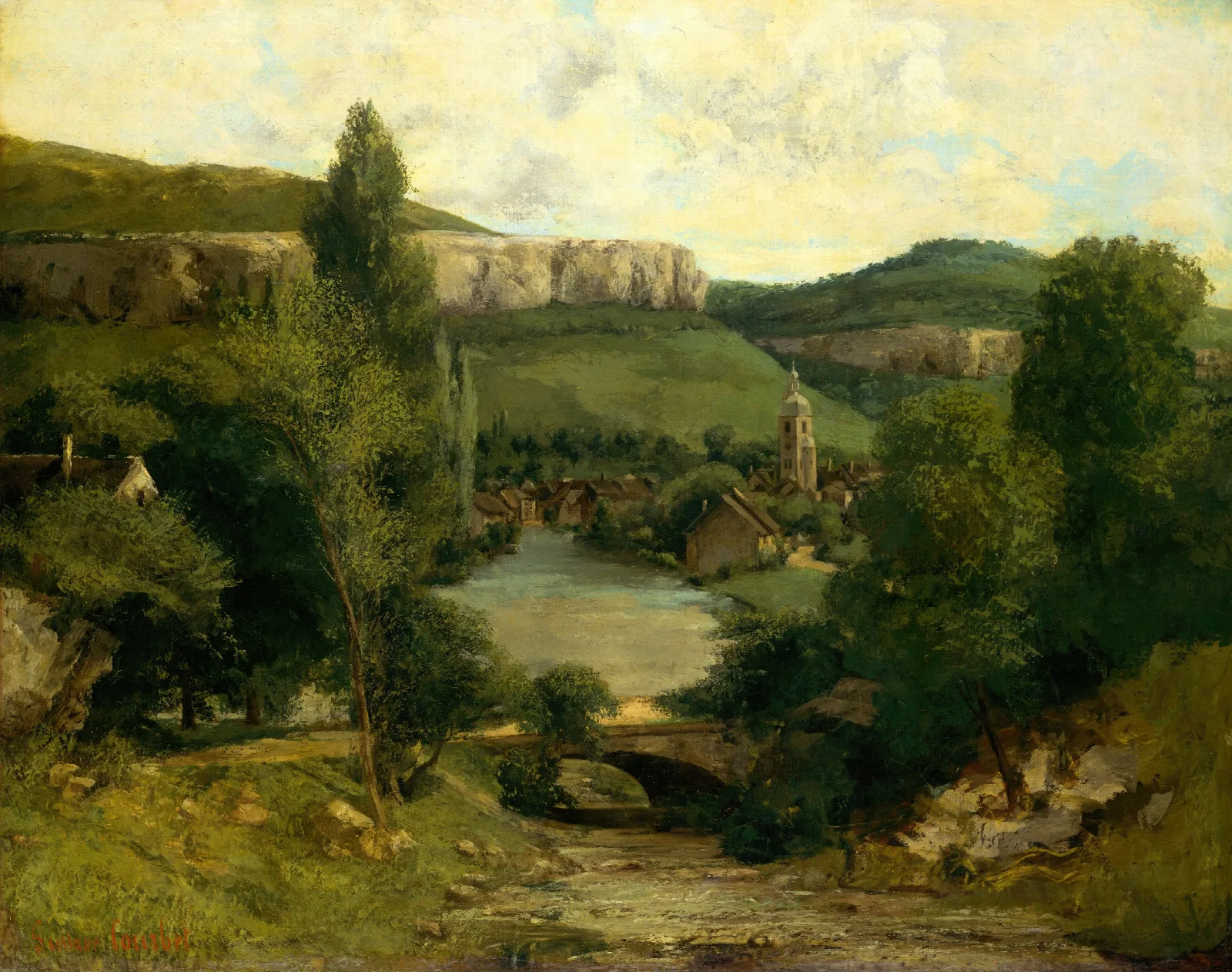 View Of Ornans Wall Art by Gustave Courbet - Canvas Print