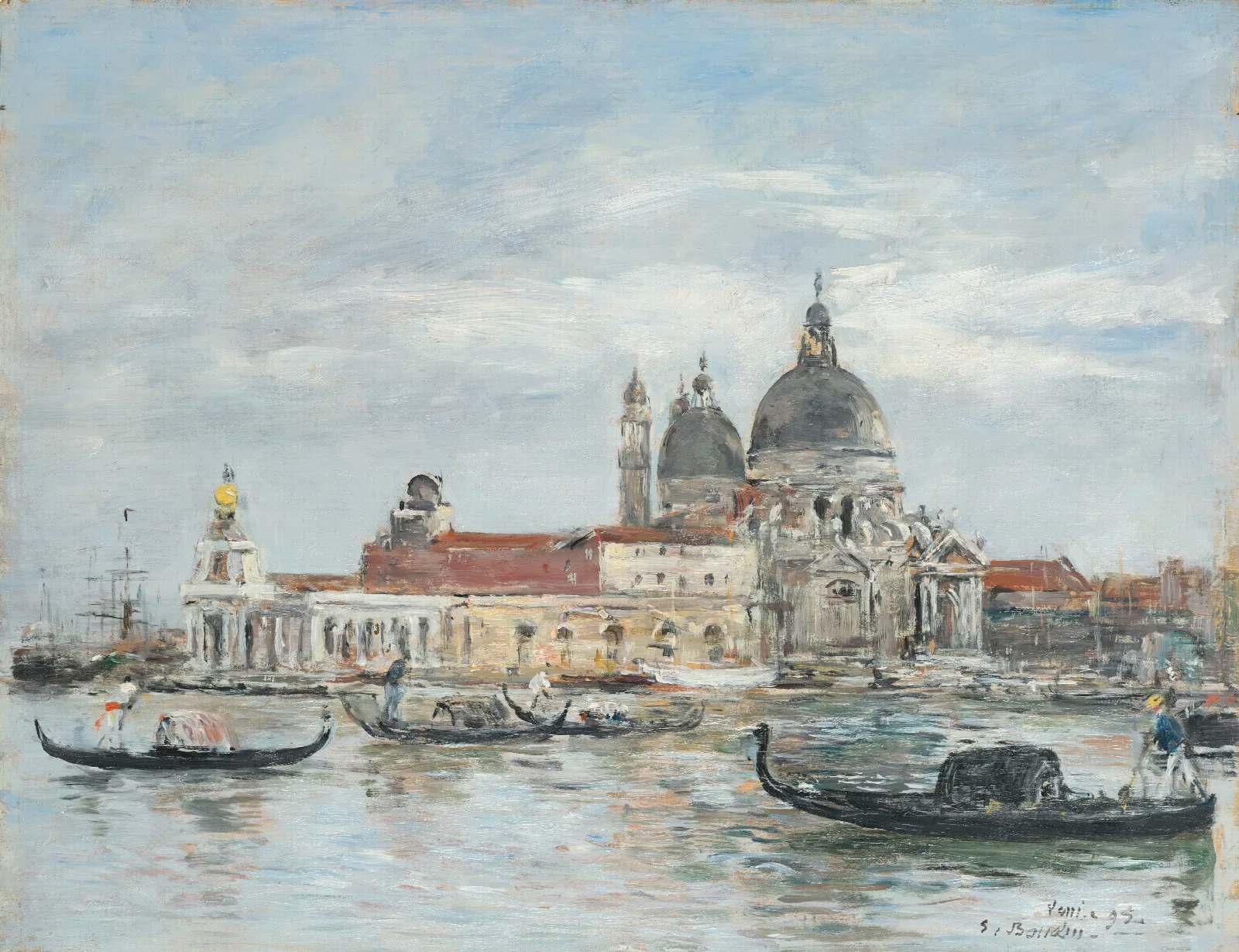 Venise La Salute La Douane Wall Art by Eugène Boudin - Canvas Print