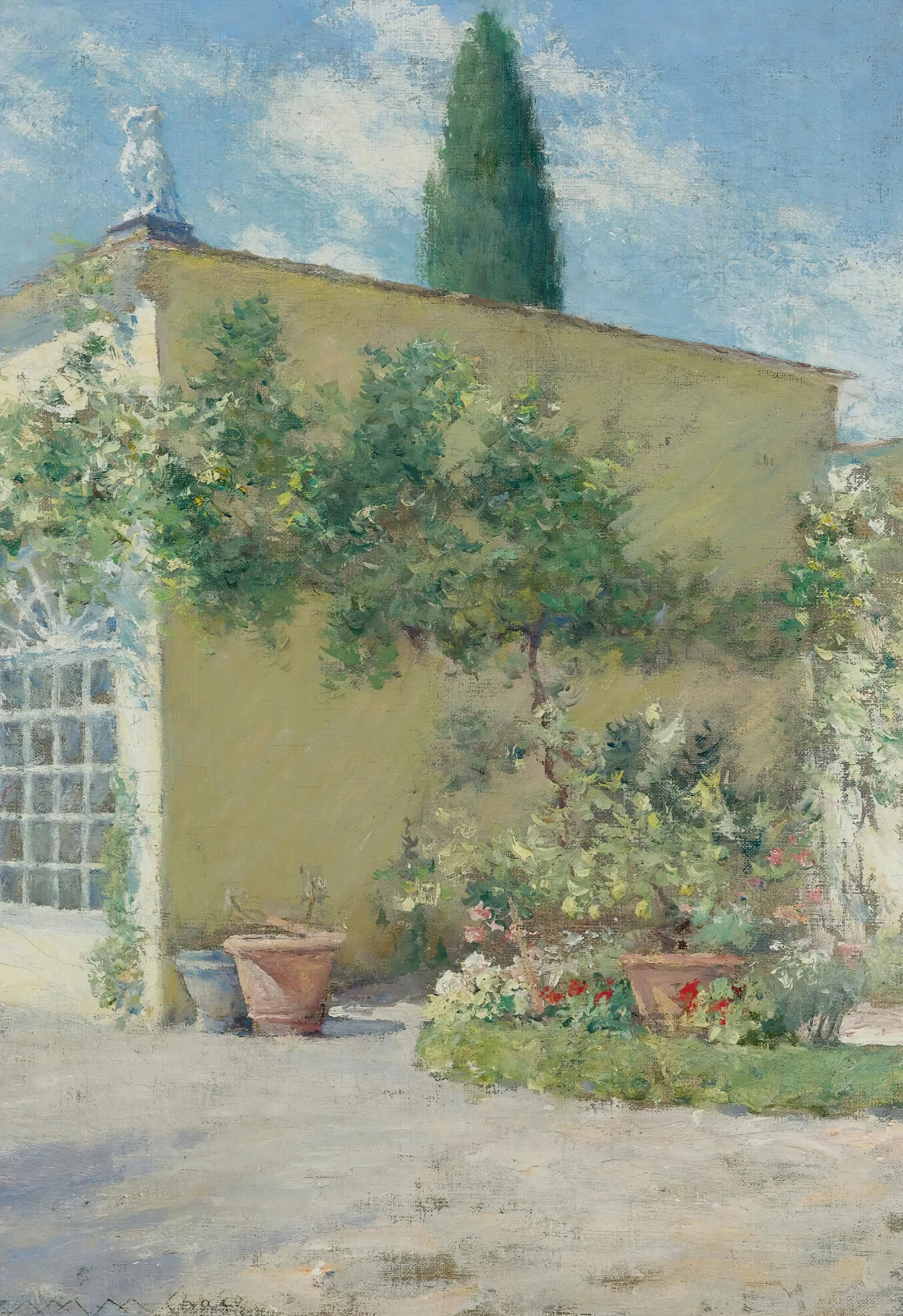 Orangerie Of The Chase Villa In Florence Wall Art by William Merritt Chase - Canvas Print