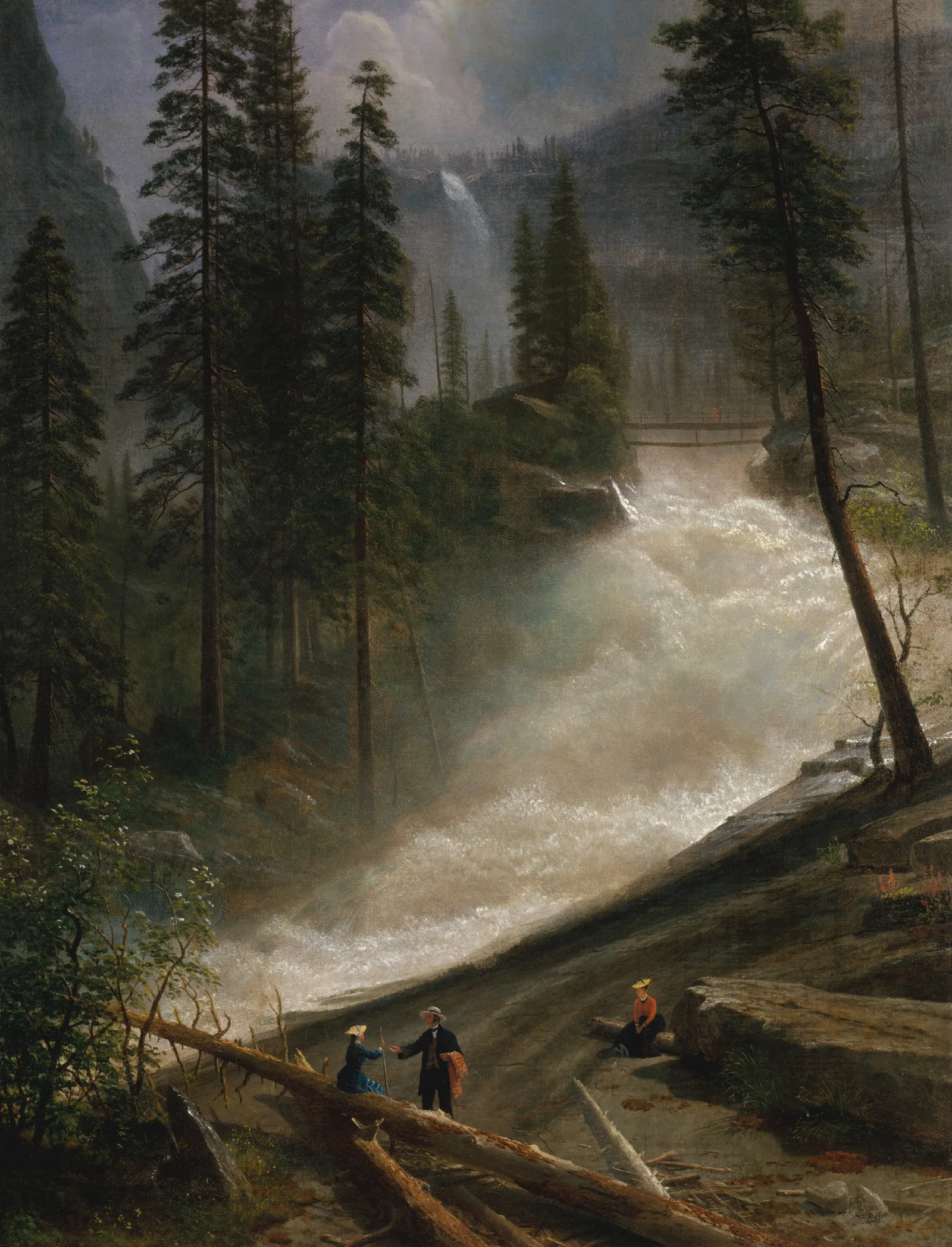 Nevada Falls Yosemite Wall Art by Albert Bierstadt - Canvas Print