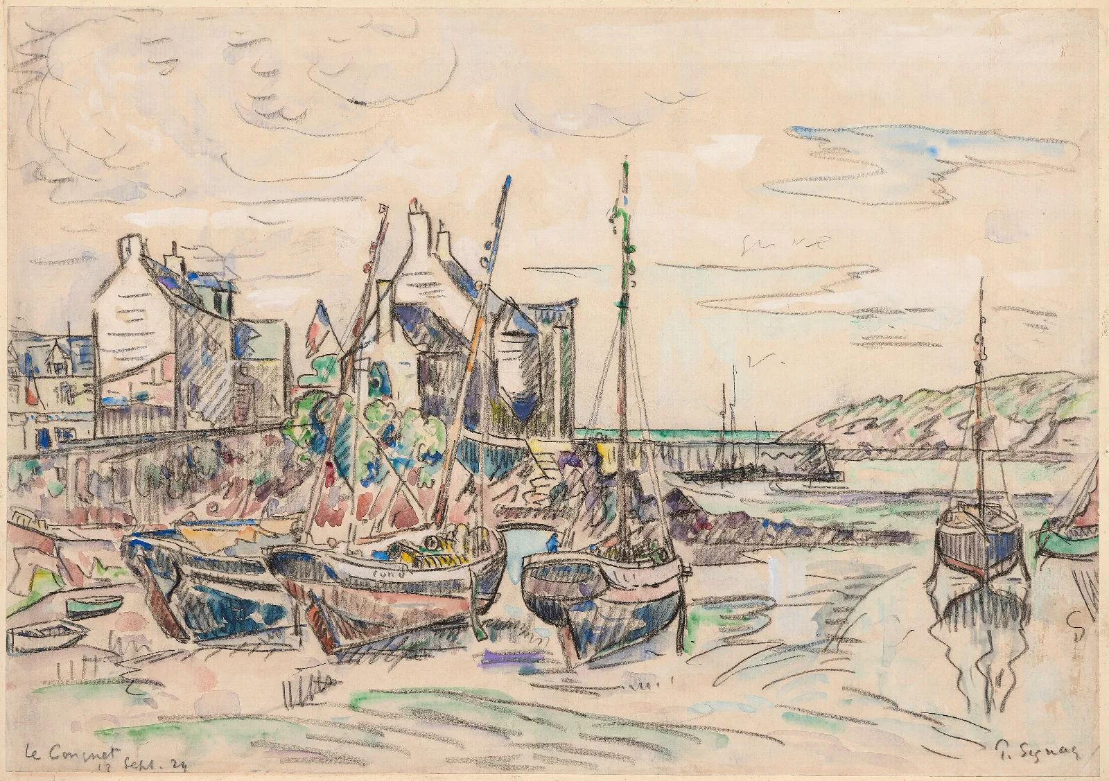 Le Conquet Wall Art by Paul Signac - Canvas Print