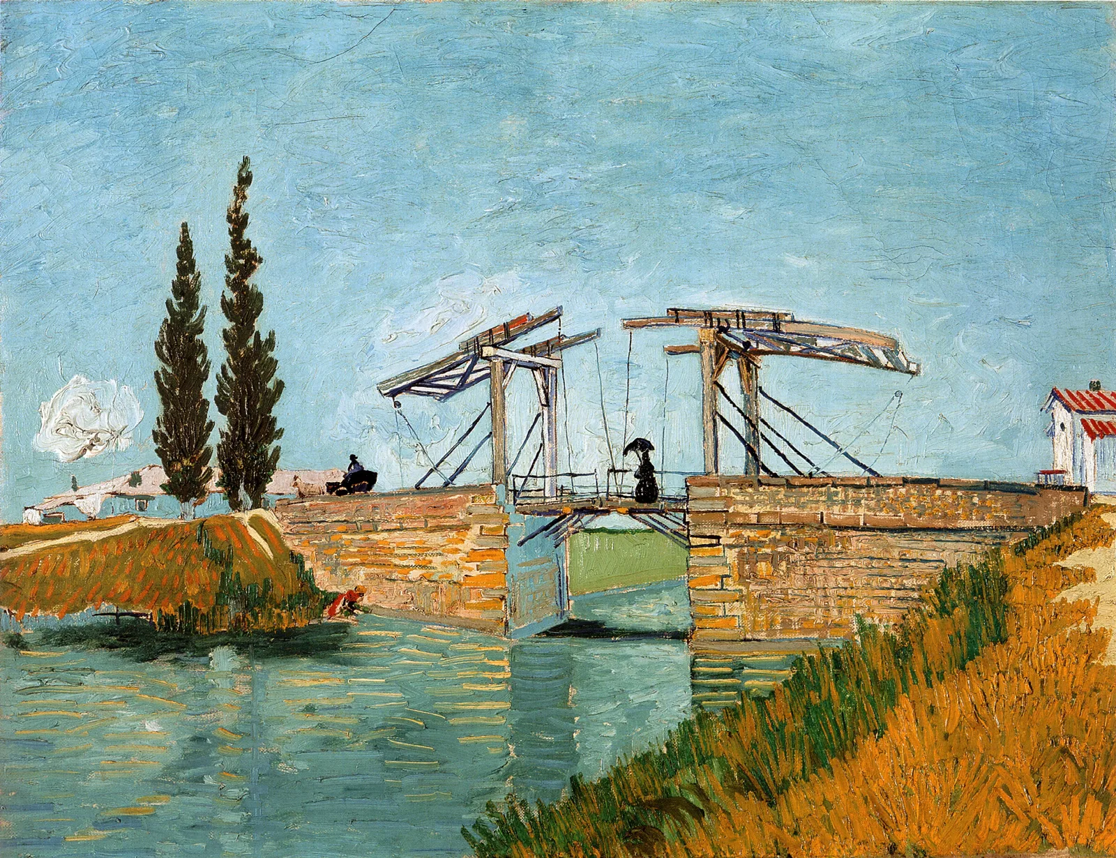 Langlois Bridge At Arles Wall Art by Vincent van Gogh - Canvas Print