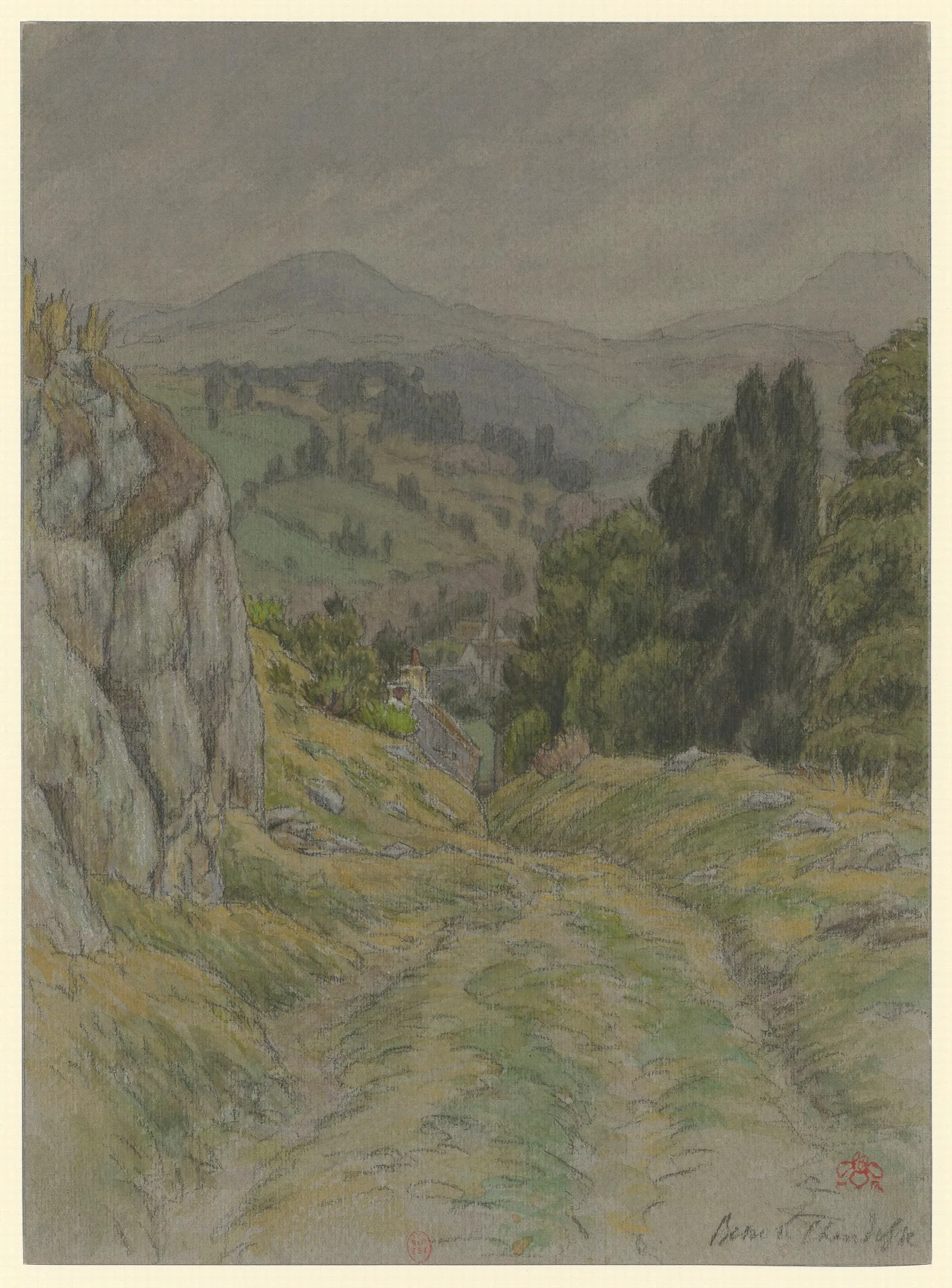 Besse En Chandesse 2 Wall Art by Henri Rivière - Canvas Print