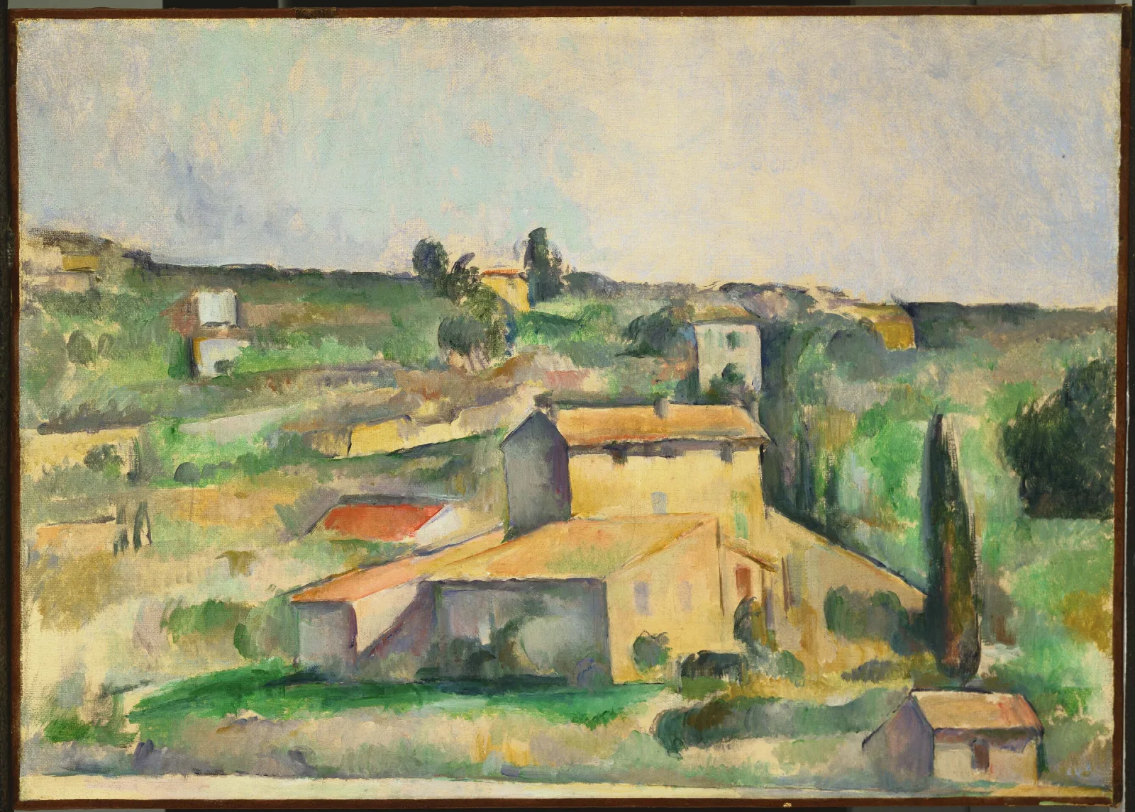Fields At Bellevue Wall Art by Paul Cézanne - Canvas Print