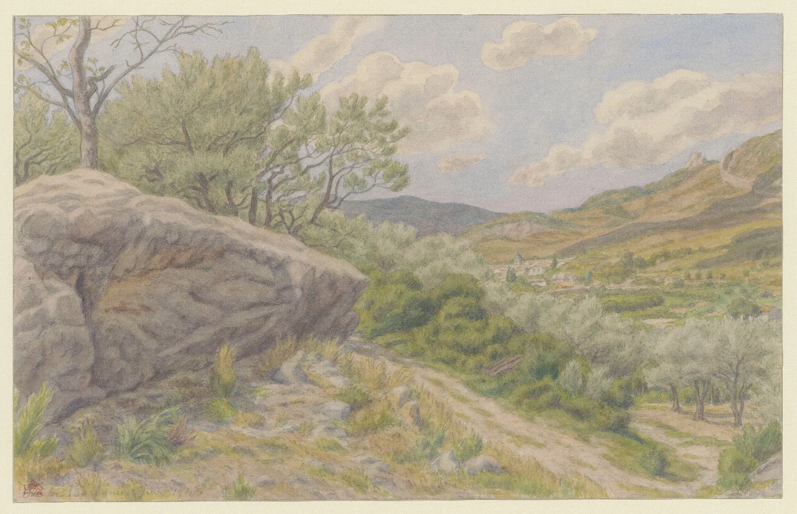 Buis Les Baronnies 3 Wall Art by Henri Rivière - Canvas Print