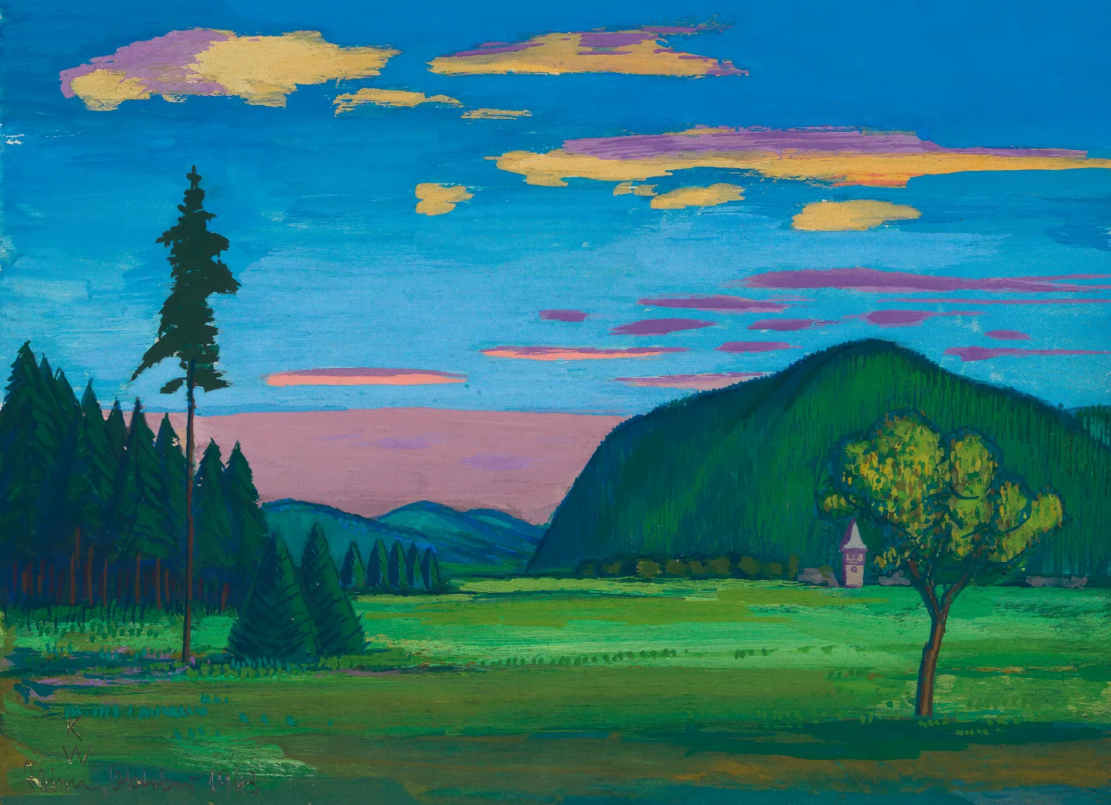 Landschaft Iii Wall Art by Karl Wiener - Canvas Print