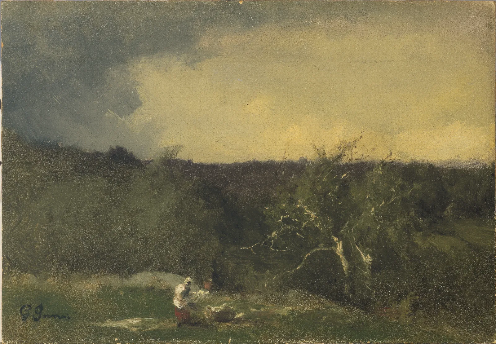 Landscape 299 Wall Art by George Inness - Canvas Print