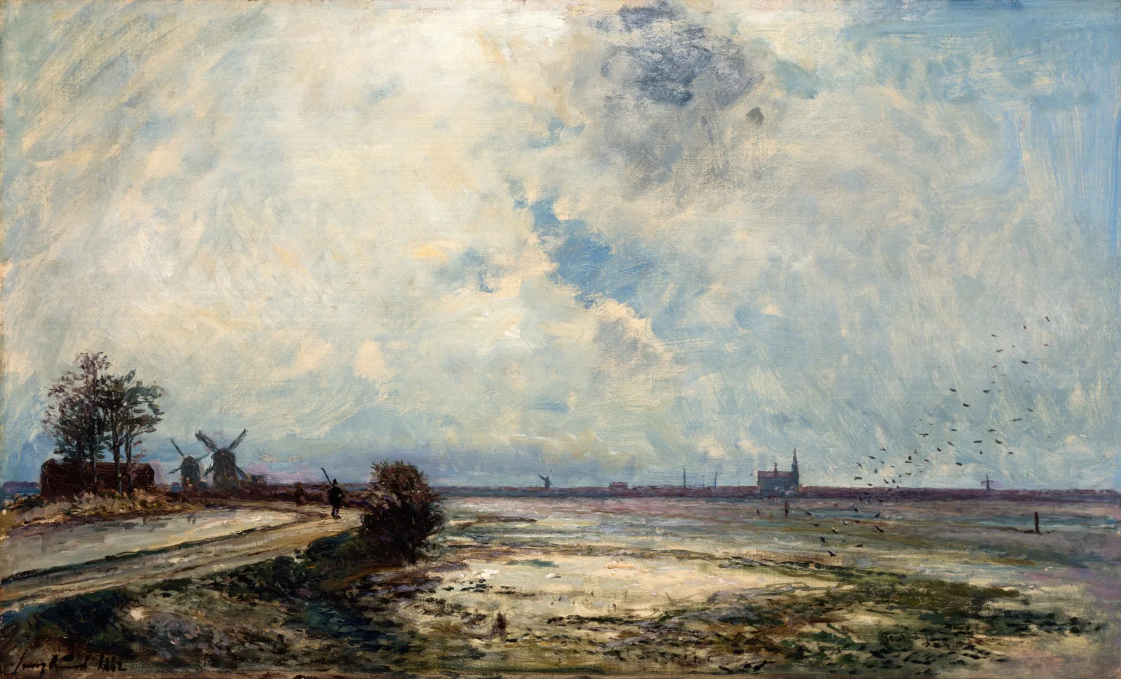 Dutch Landscape 4 Wall Art by Johan Barthold Jongkind - Canvas Print