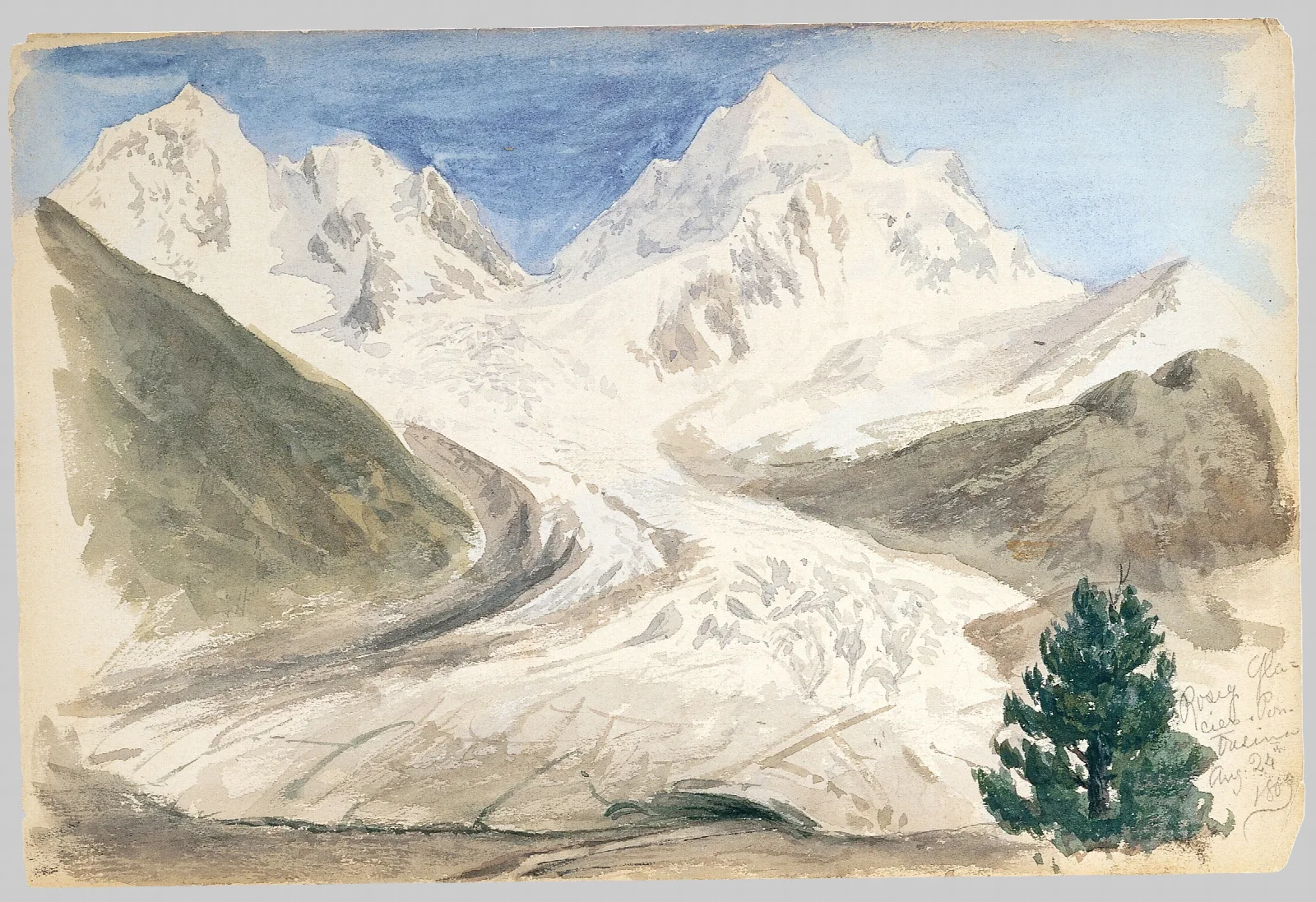 Roseg Glacier Pontresina Wall Art by John Singer Sargent - Canvas Print
