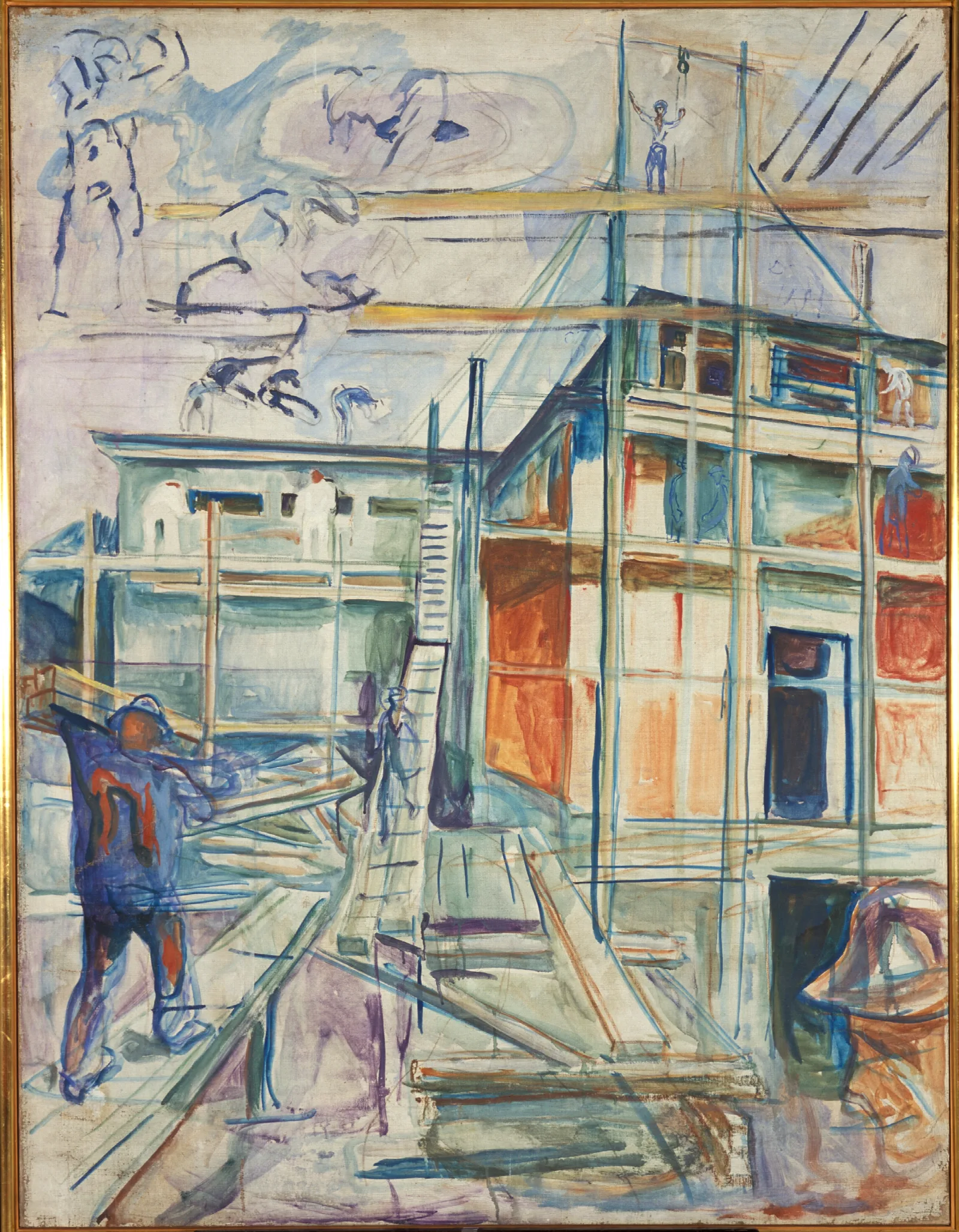 The Building Of The Winter Studio Wall Art by Edvard Munch - Canvas Print