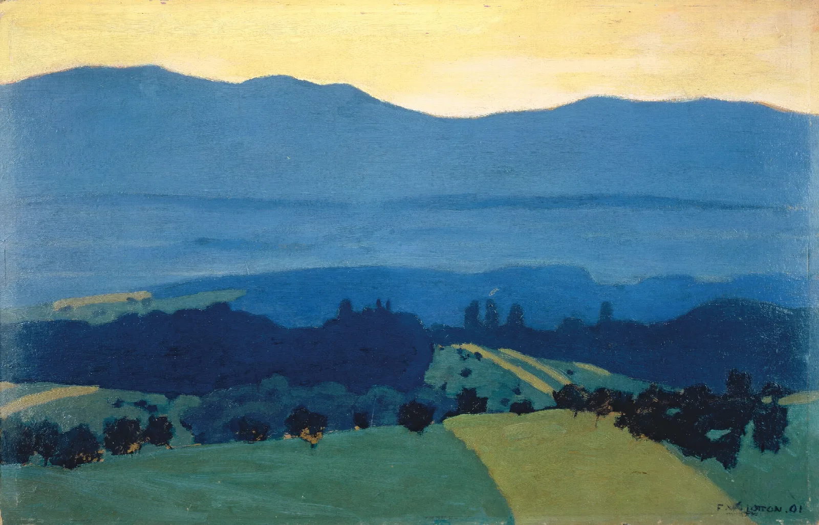 Landscape In The Jura Mountains Near Romanel Wall Art by Félix Vallotton - Canvas Print