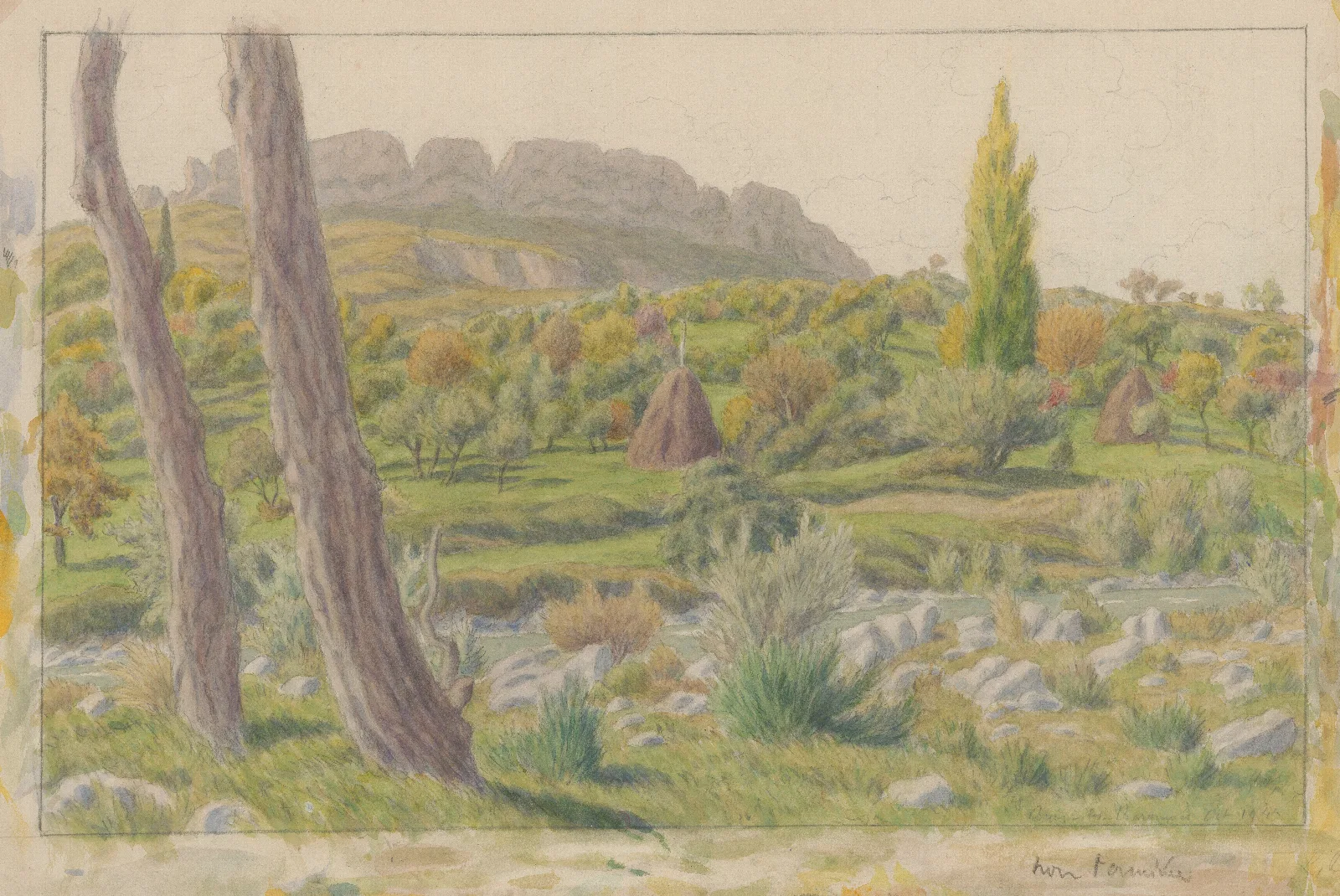 Buis Les Baronnies 2 Wall Art by Henri Rivière - Canvas Print