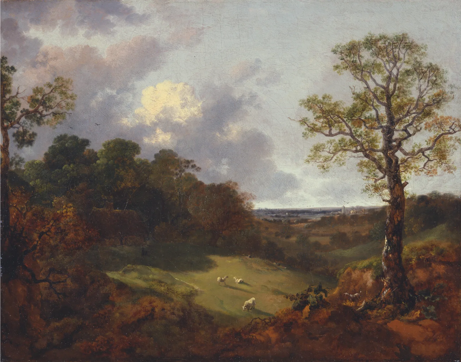 Wooded Landscape With A Cottage And Shepherd Wall Art by Thomas Gainsborough - Canvas Print