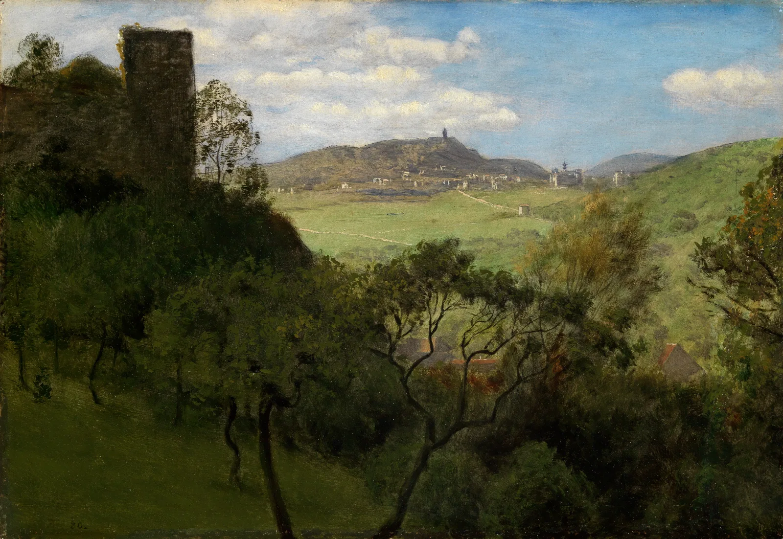 Blick Auf Falkenstein Im Taunus Wall Art by Hans Thoma - Canvas Print