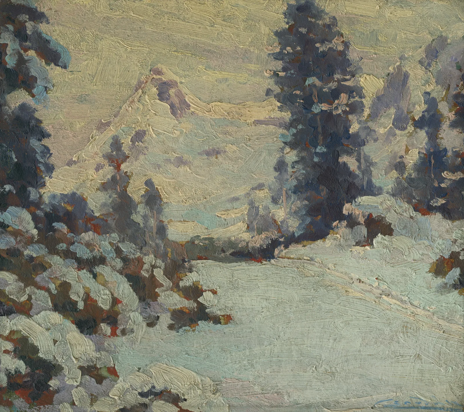 Winter Landscape 22 Wall Art by Ľudovít Čordák - Canvas Print