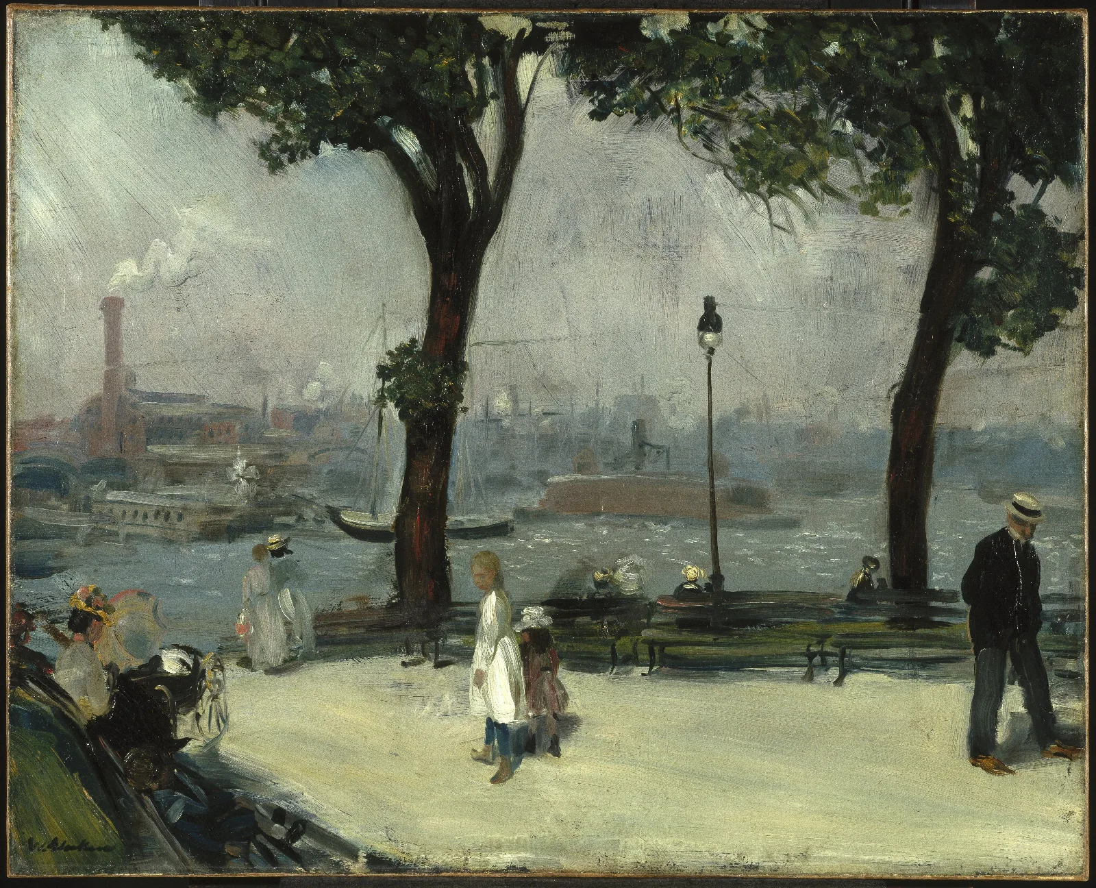 East River Park Wall Art by William James Glackens - Canvas Print