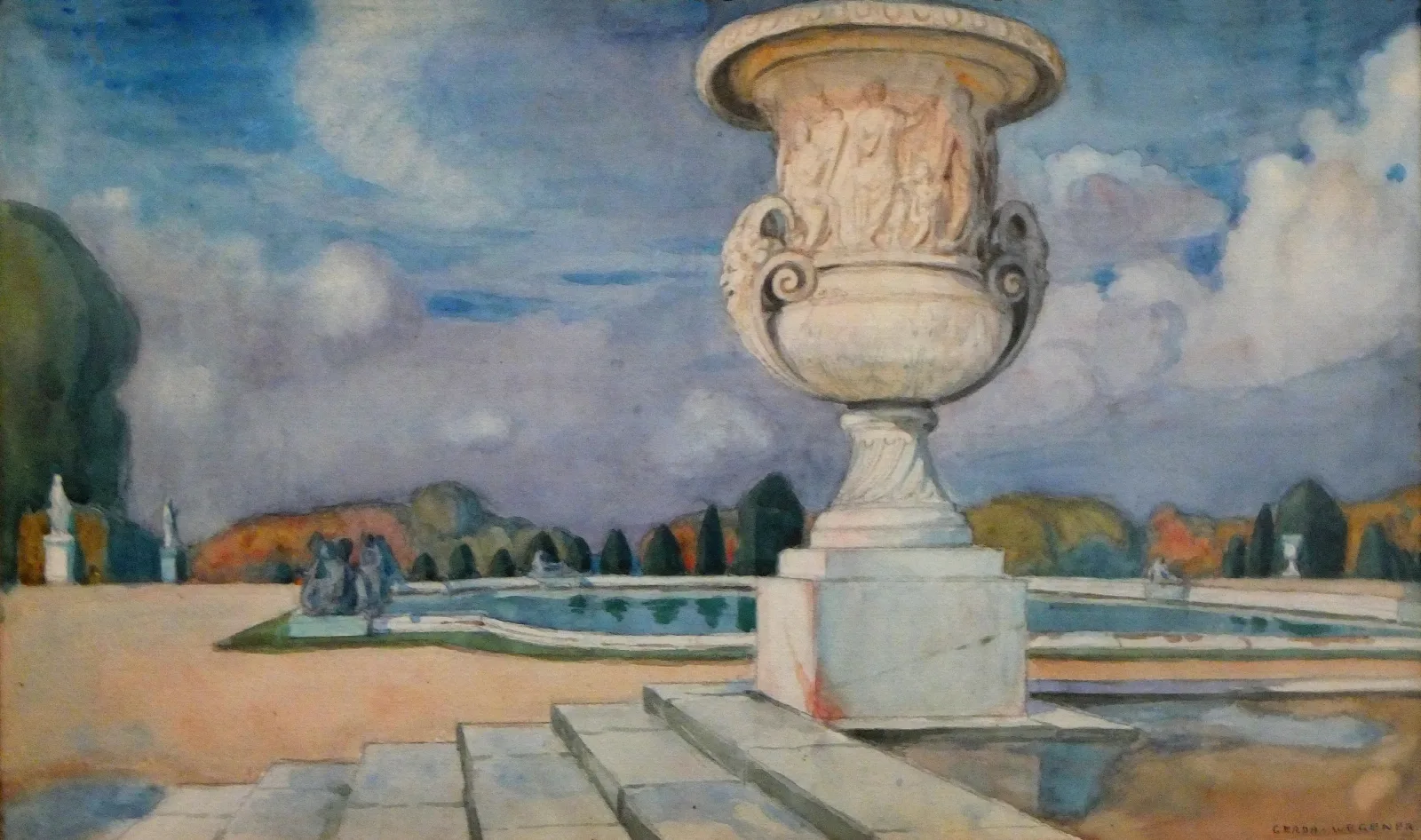 Le Vase De La Paix Versailles Wall Art by Gerda Wegener - Canvas Print