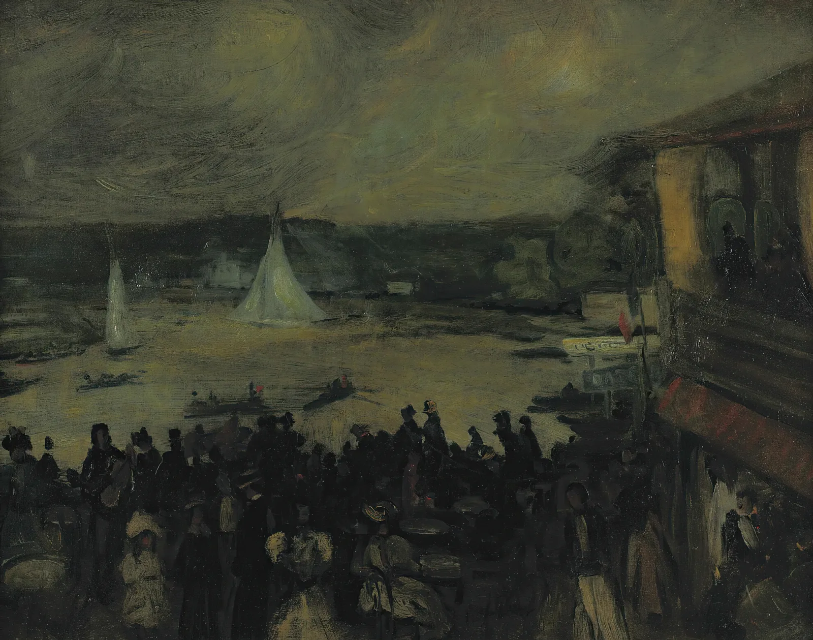 Sailing Boats Paris Wall Art by William James Glackens - Canvas Print