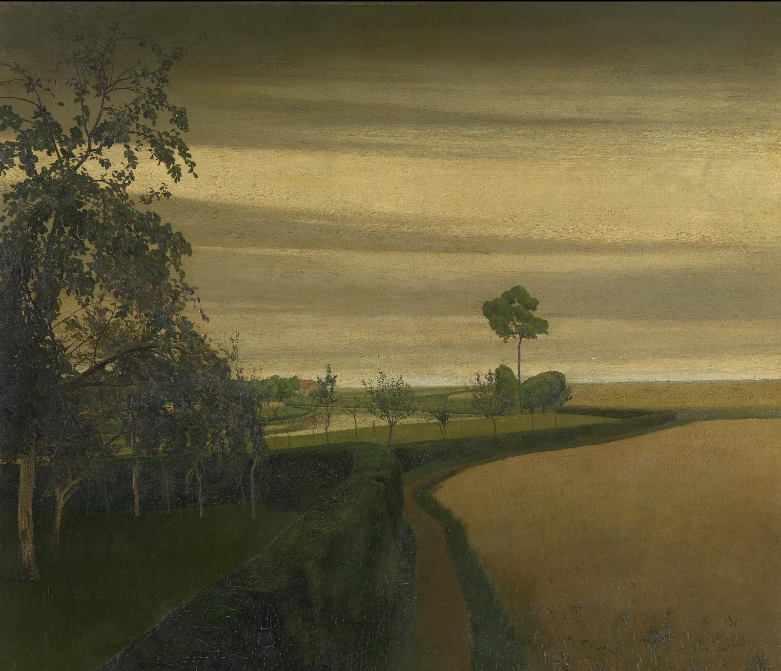End Of A Gloomy Day Wall Art by Valerius De Saedeleer - Canvas Print