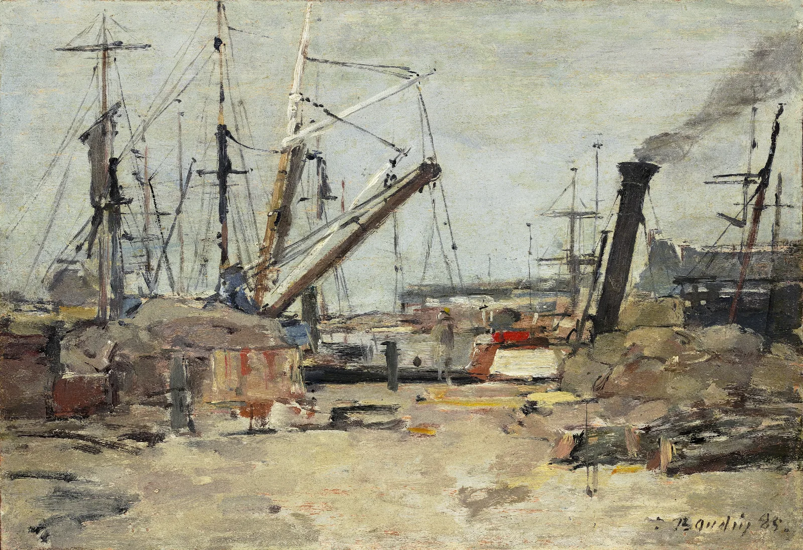 The Trawlers Wall Art by Eugène Boudin - Canvas Print