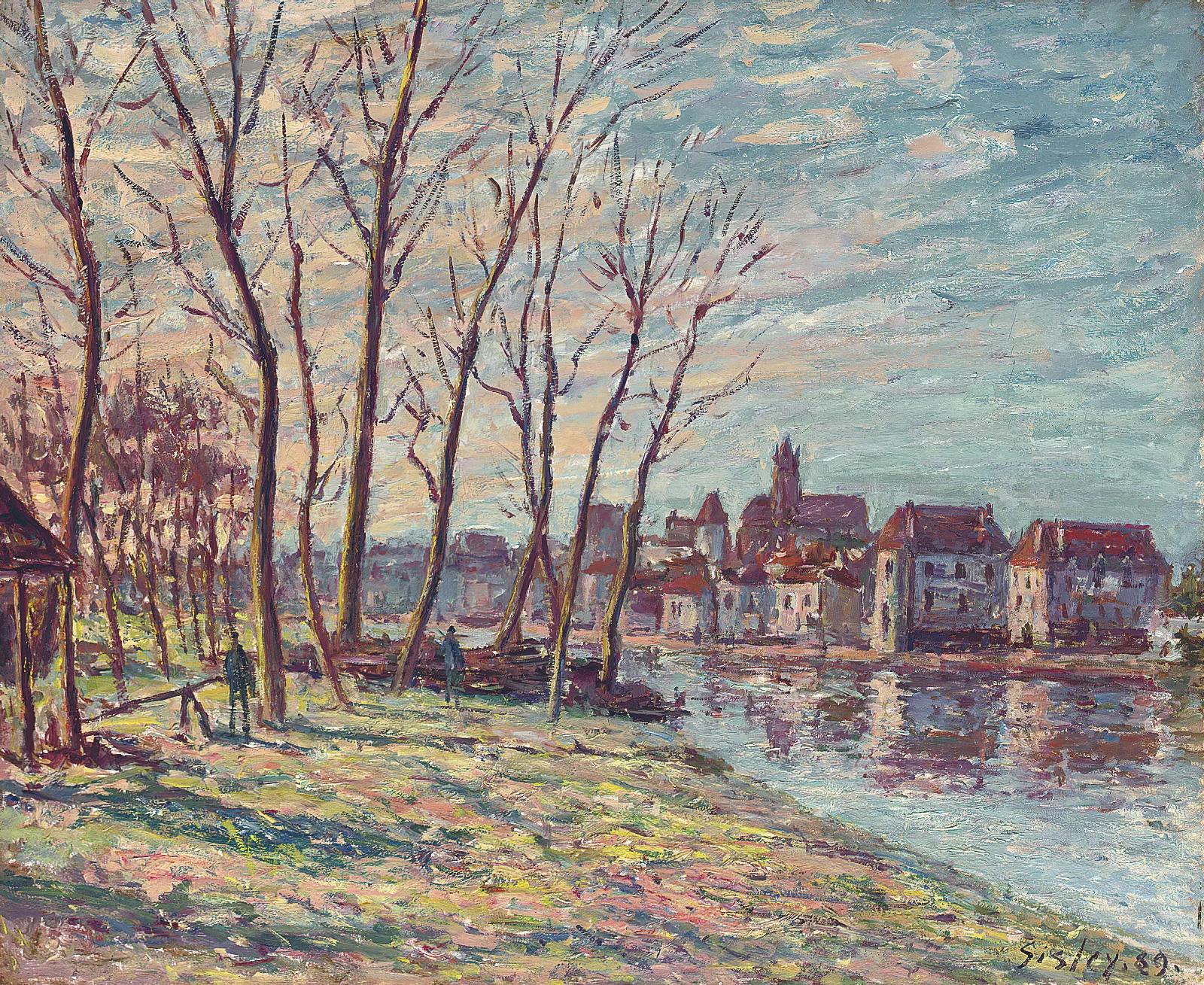 Vue De Moret Wall Art by Alfred Sisley - Canvas Print