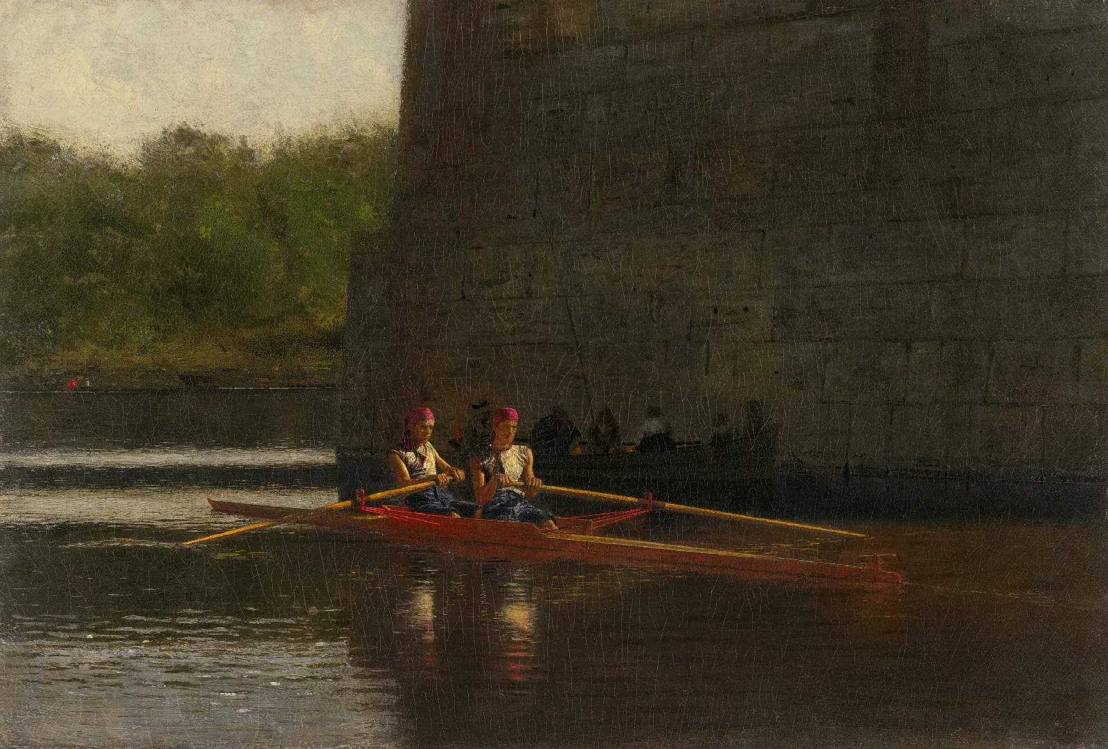 The Oarsmen The Schreiber Brothers Wall Art by Thomas Eakins - Canvas Print
