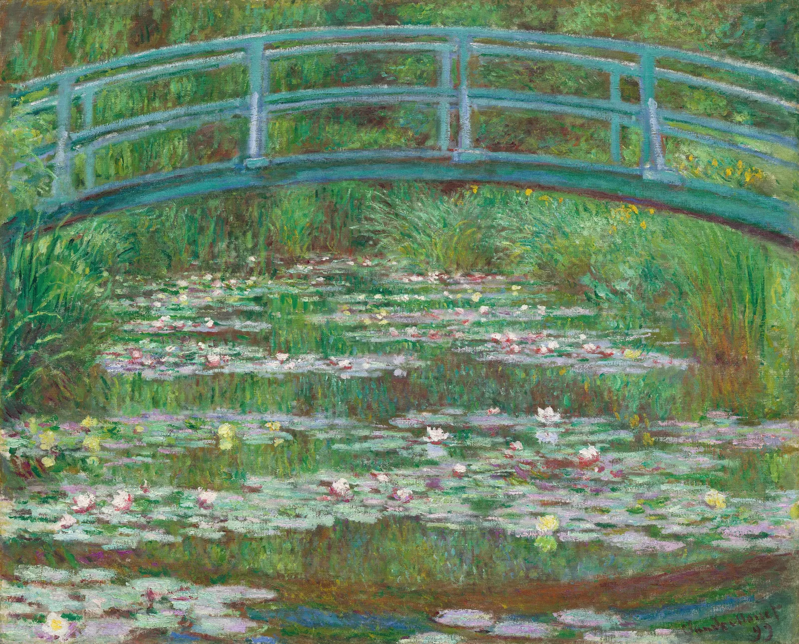 The Japanese Footbridge Wall Art by Claude Monet - Canvas Print
