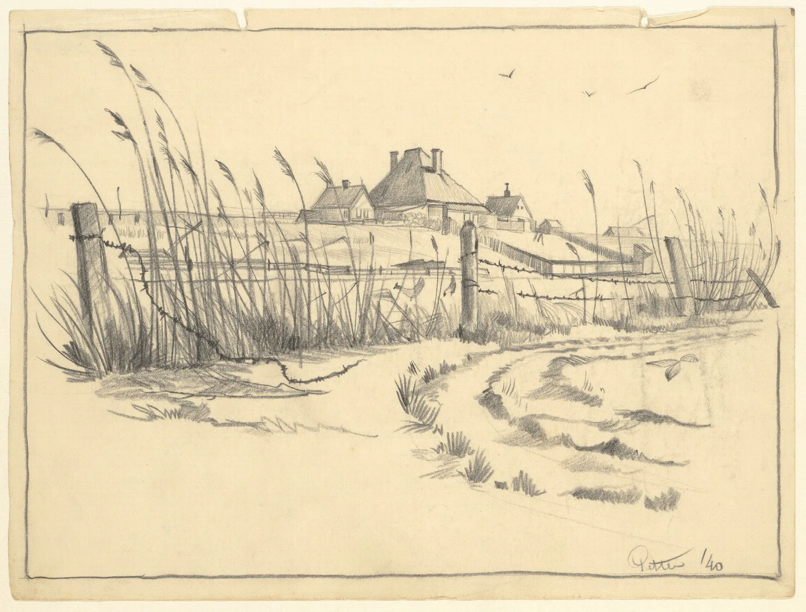 Boerderij Op Duin Wall Art by Maarten Oortwijn - Canvas Print
