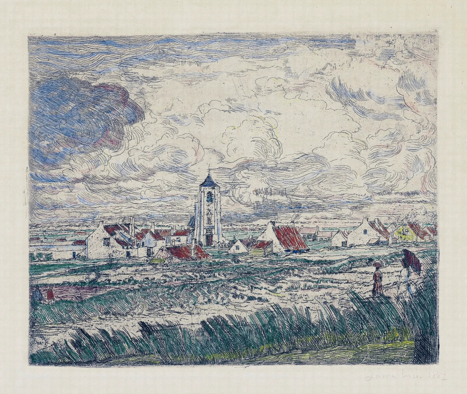 Grande Vue De Mariakerke Wall Art by James Ensor - Canvas Print