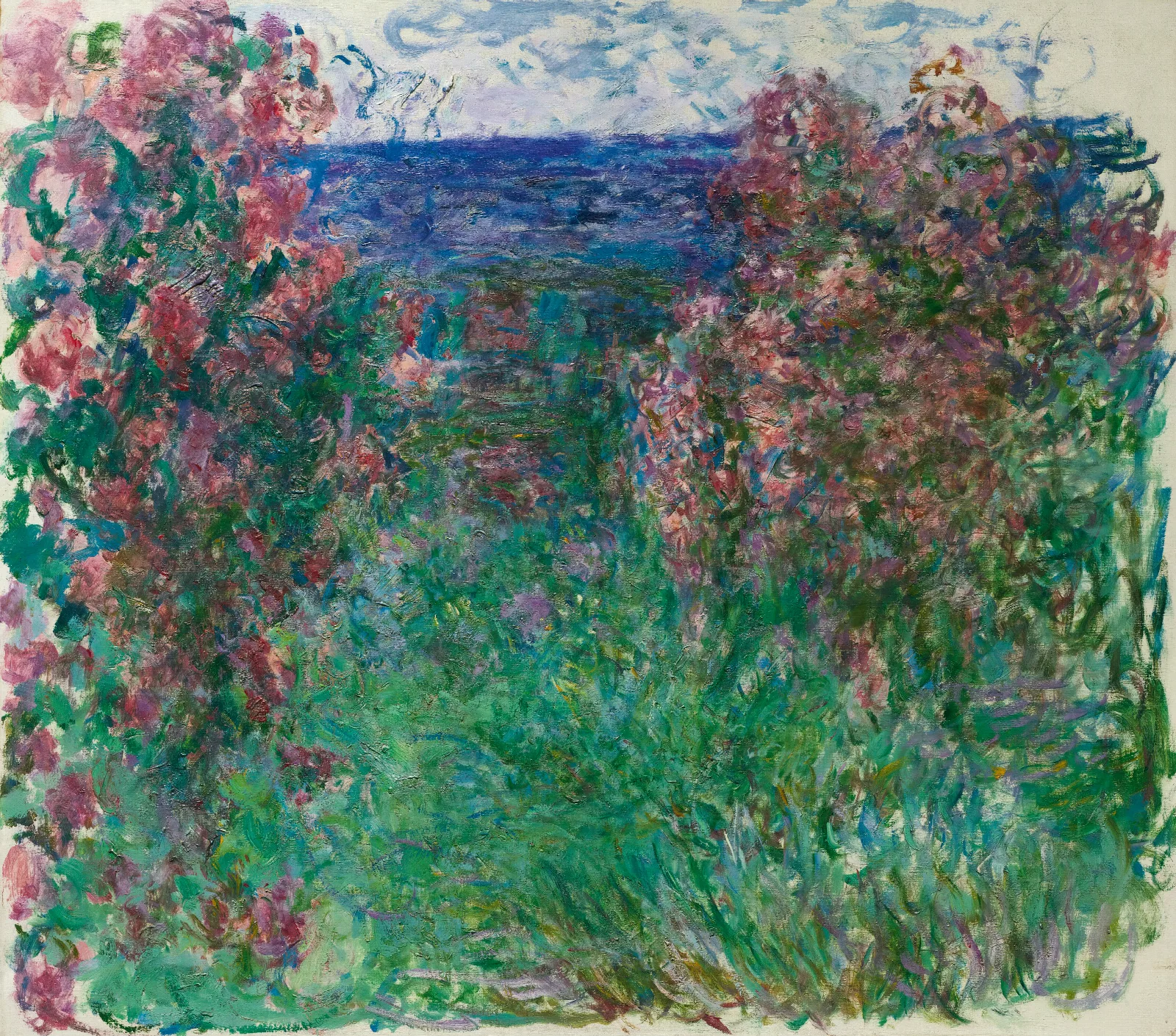 La Maison Dans Les Roses Wall Art by Claude Monet - Canvas Print