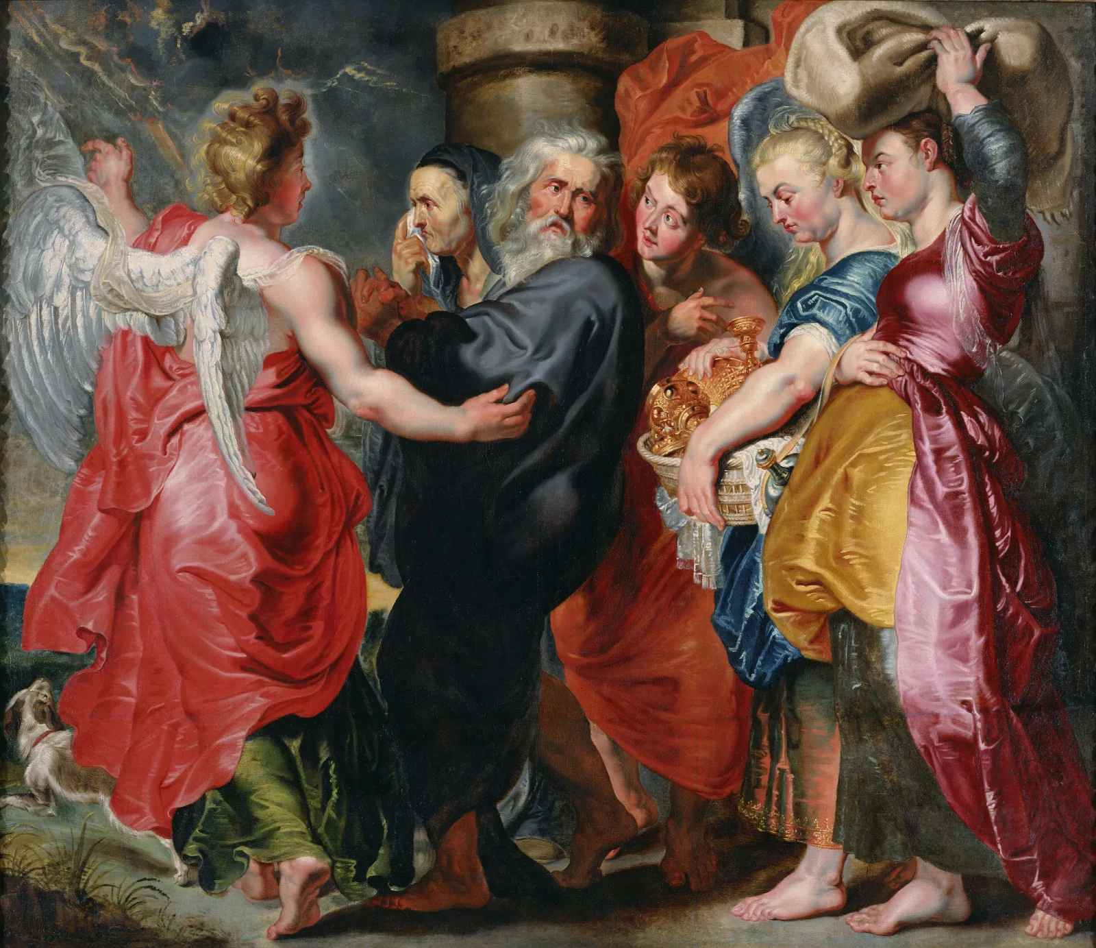 The Flight Of Lot And His Family From Sodom Wall Art by Jacob Jordaens - Canvas Print