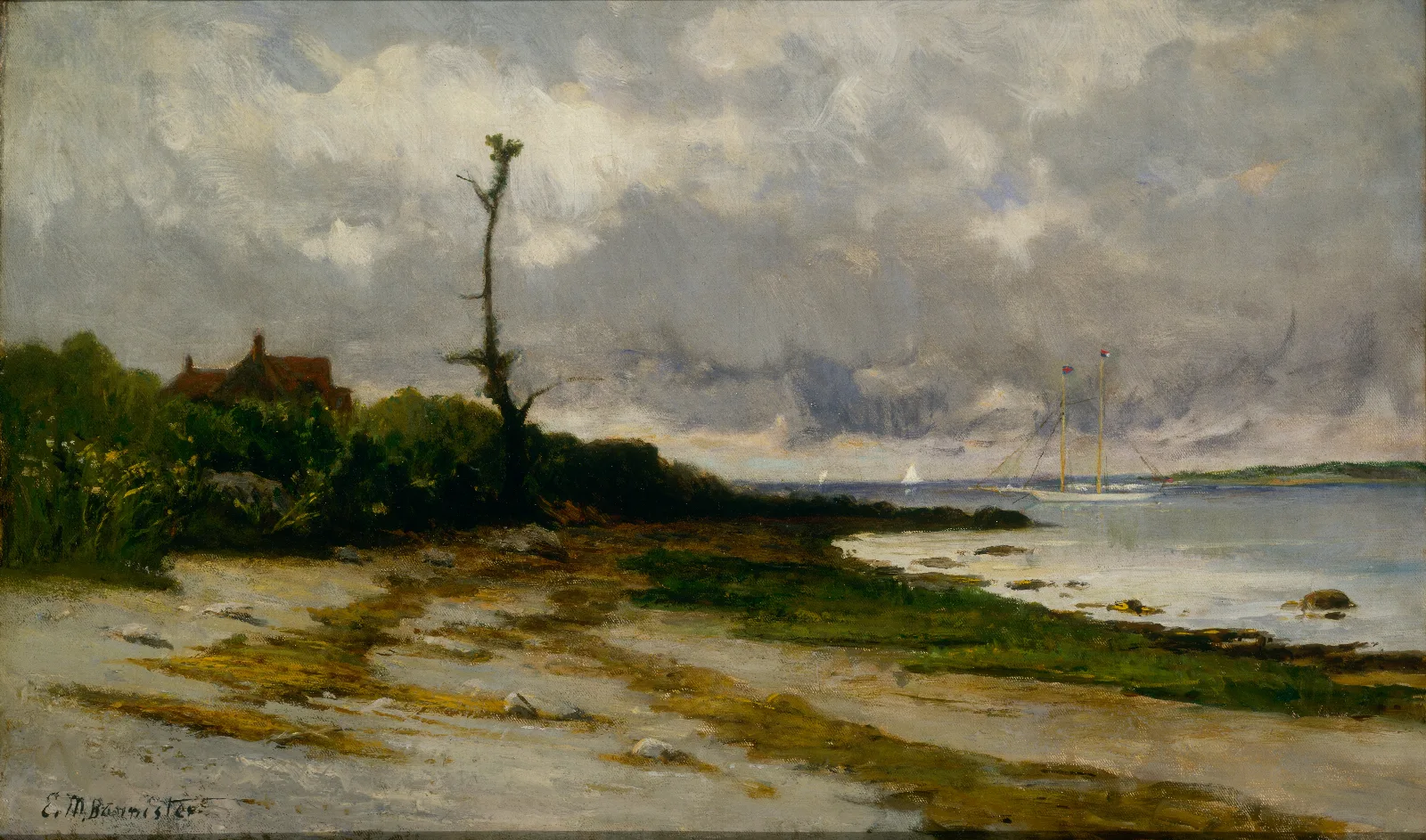 Landscape Near Newportr I Wall Art by Edward Mitchell Bannister - Canvas Print