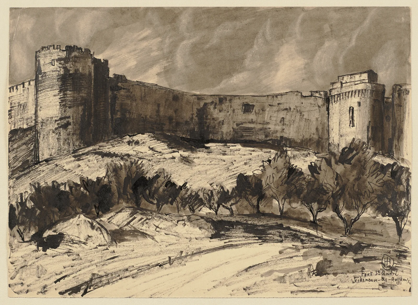 Fort Saint Andre In Villeneuve Les Avignon 2 Wall Art by Hermann Lismann - Canvas Print