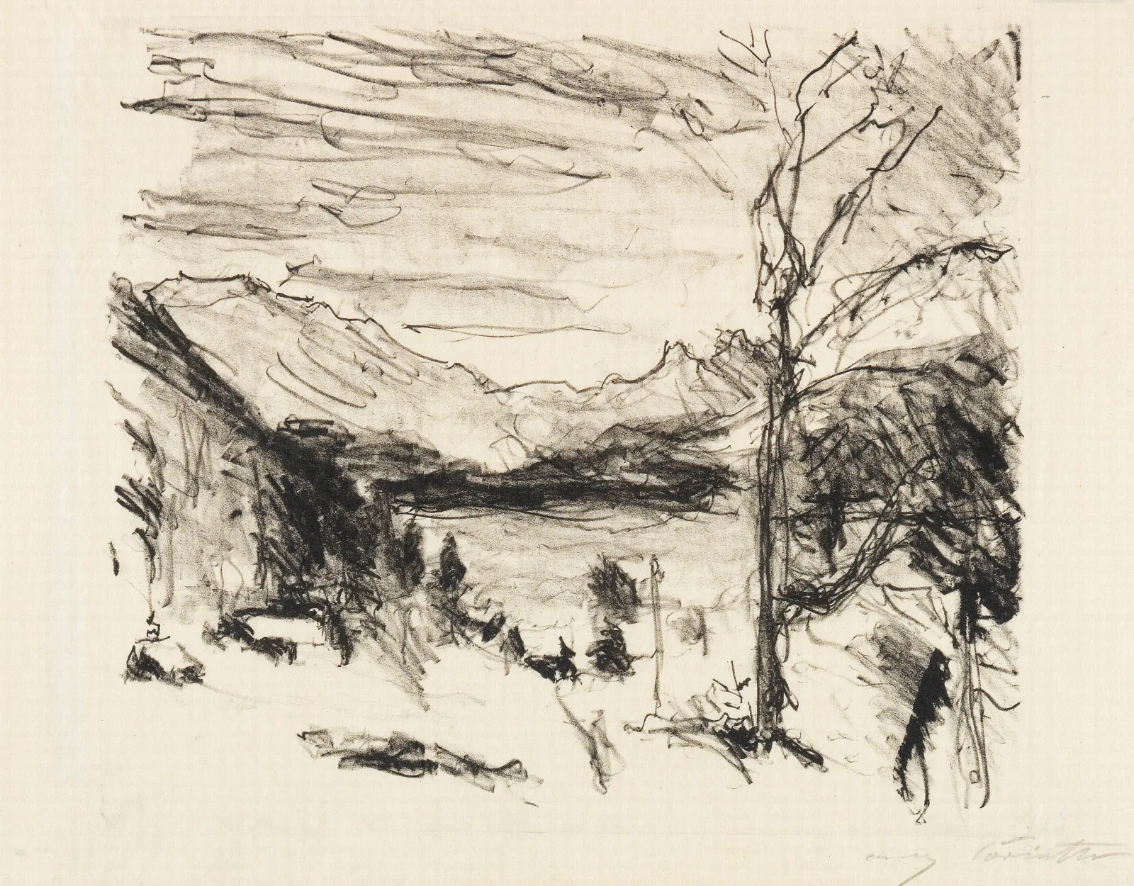 Walchensee Im Nebel Wall Art by Lovis Corinth - Canvas Print