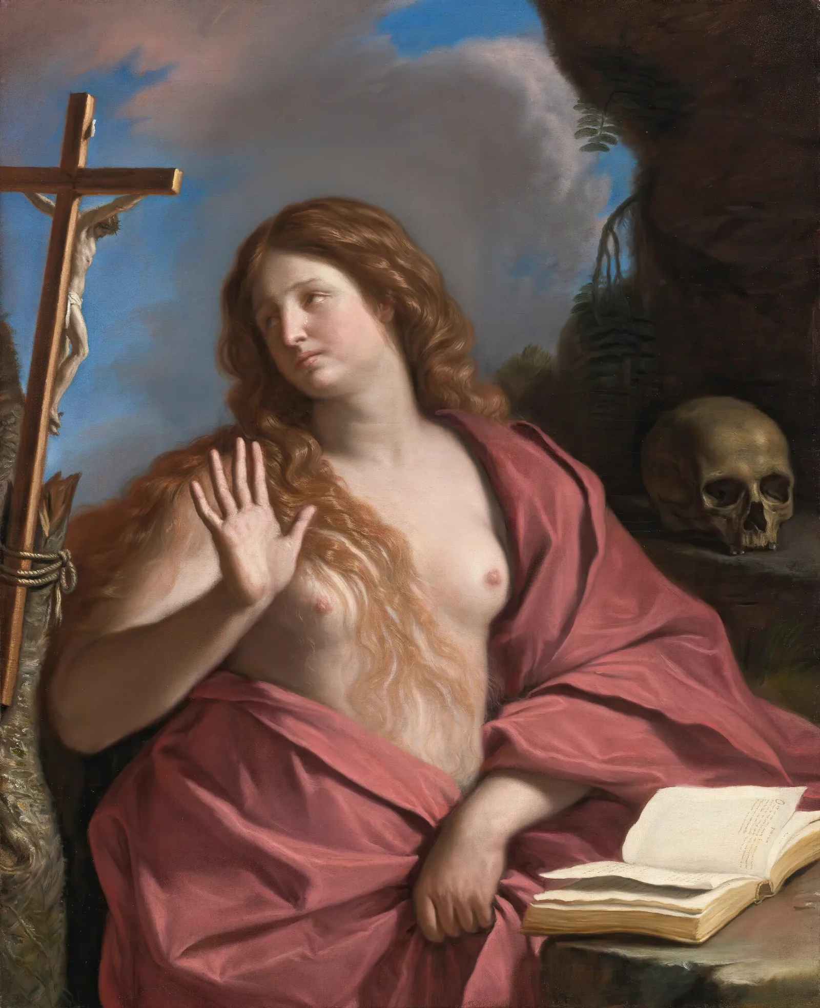 The Penitent Magdalene 17 Wall Art by Guercino - Canvas Print