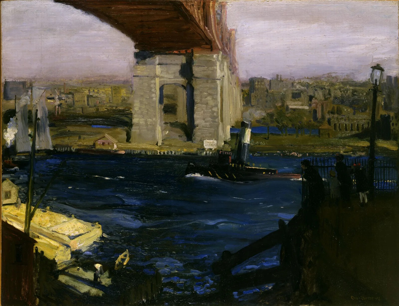 Bridge Blackwells Island Wall Art by George Wesley Bellows - Canvas Print