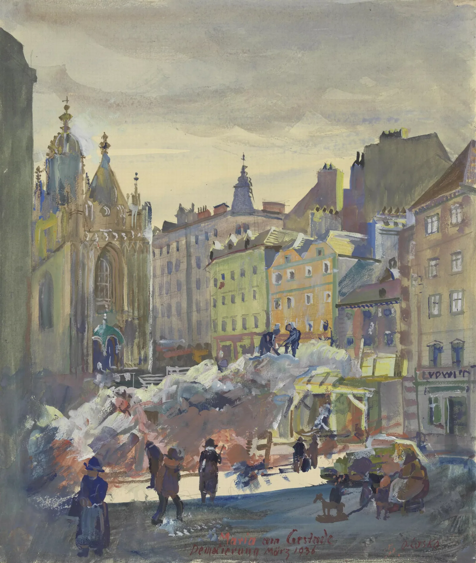 Maria Am Gestade 3 Wall Art by Oskar Laske - Canvas Print