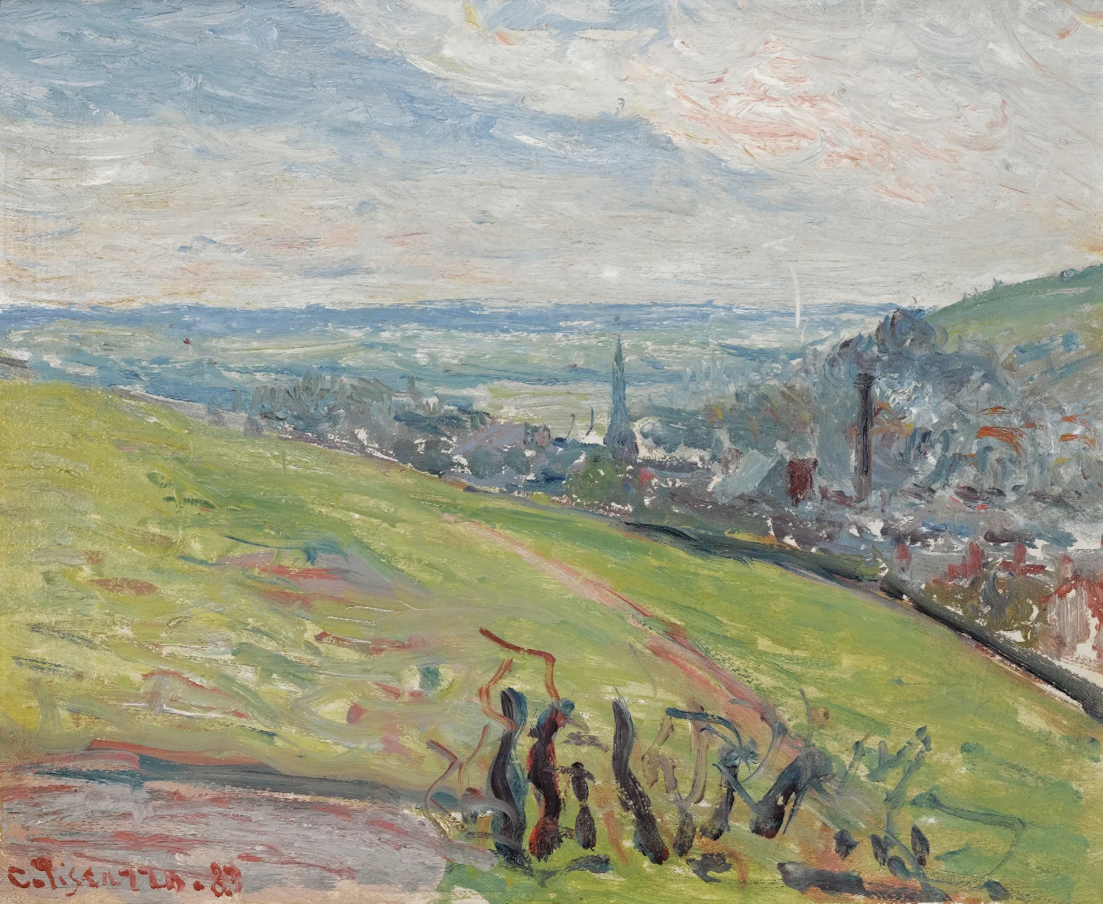 Environs De Rouen Wall Art by Camille Pissarro - Canvas Print