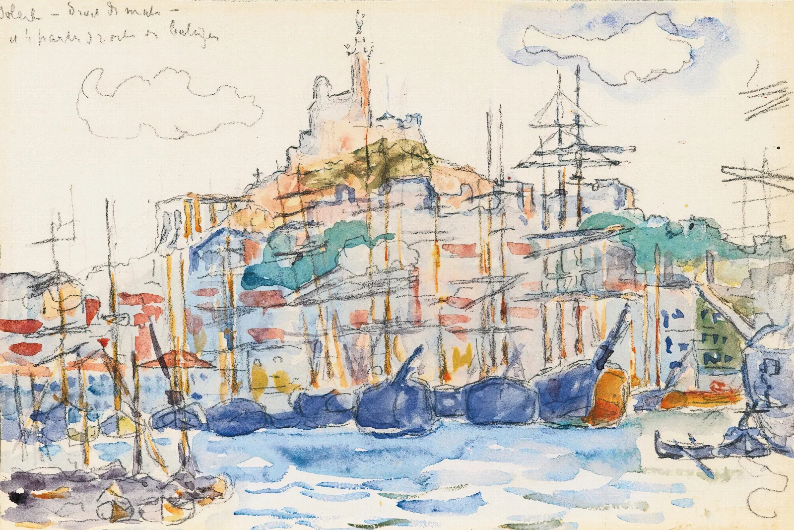 Marseilles Wall Art by Paul Signac - Canvas Print