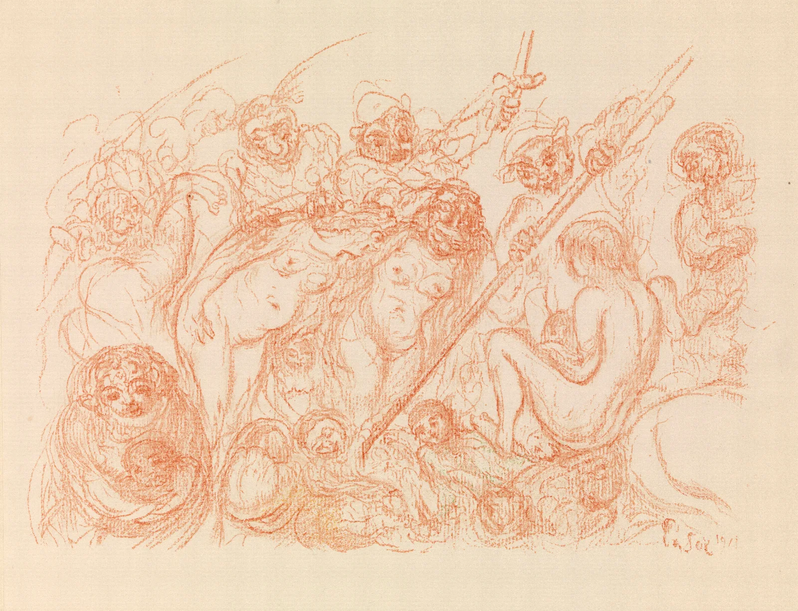 The Massacre Of The Innocents 14 Wall Art by James Ensor - Canvas Print