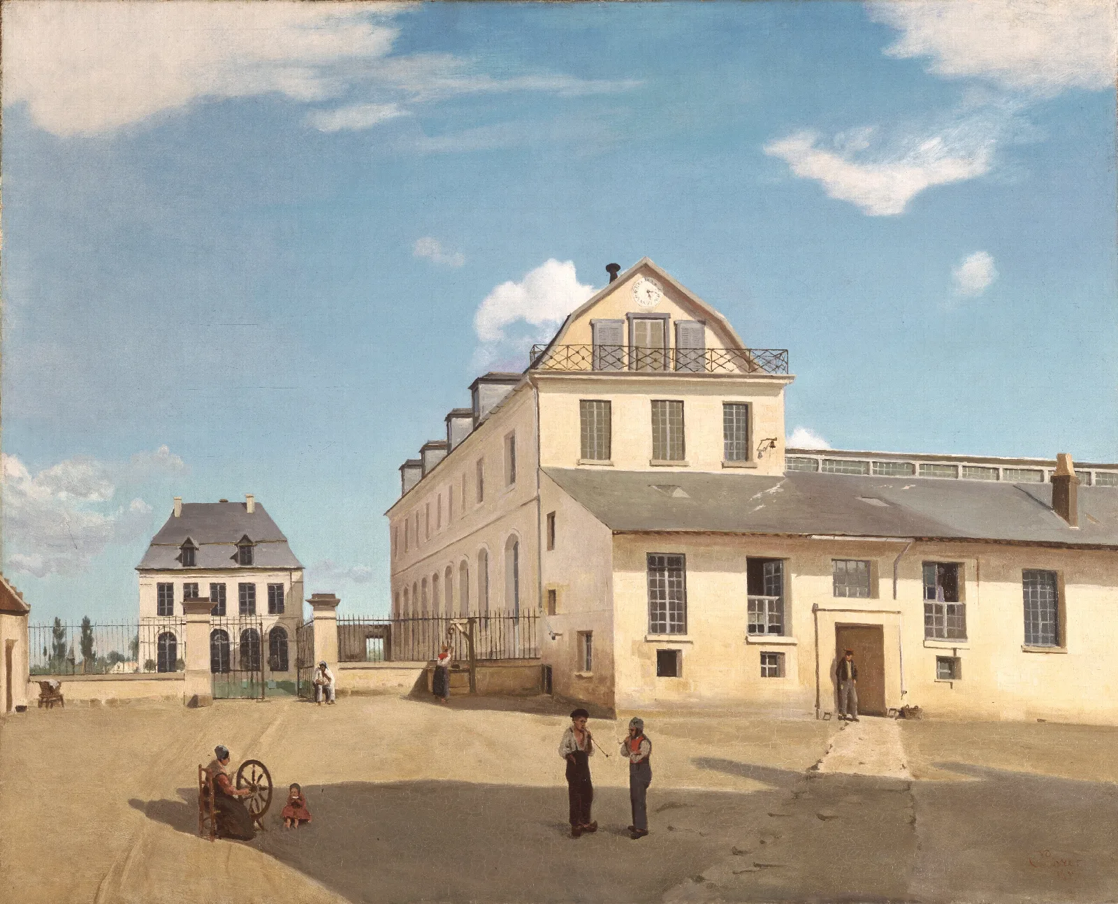 House And Factory Of Monsieur Henry Wall Art by Jean-Baptiste-Camille Corot - Canvas Print