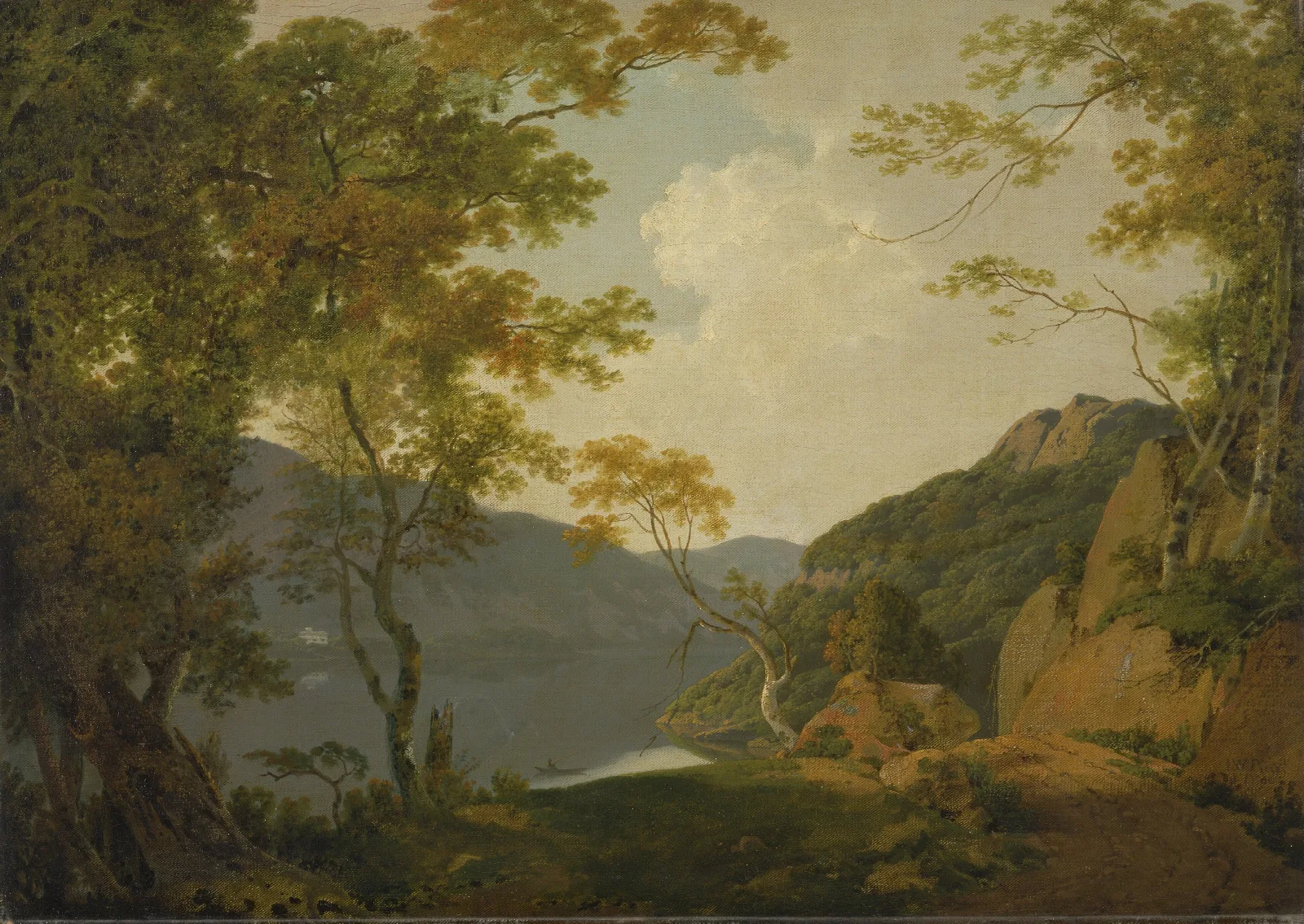 Lake Scene Wall Art by Joseph Wright of Derby - Canvas Print