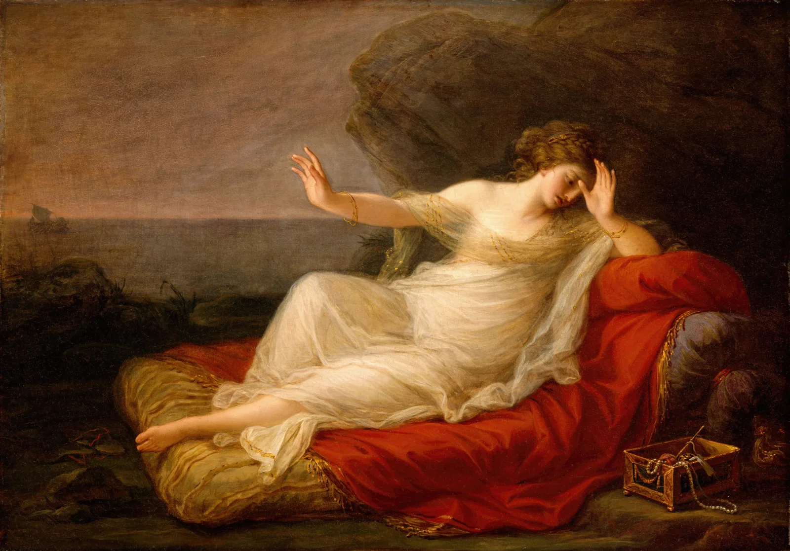 Ariadne Abandoned By Theseus Wall Art by Angelica Kauffmann - Canvas Print