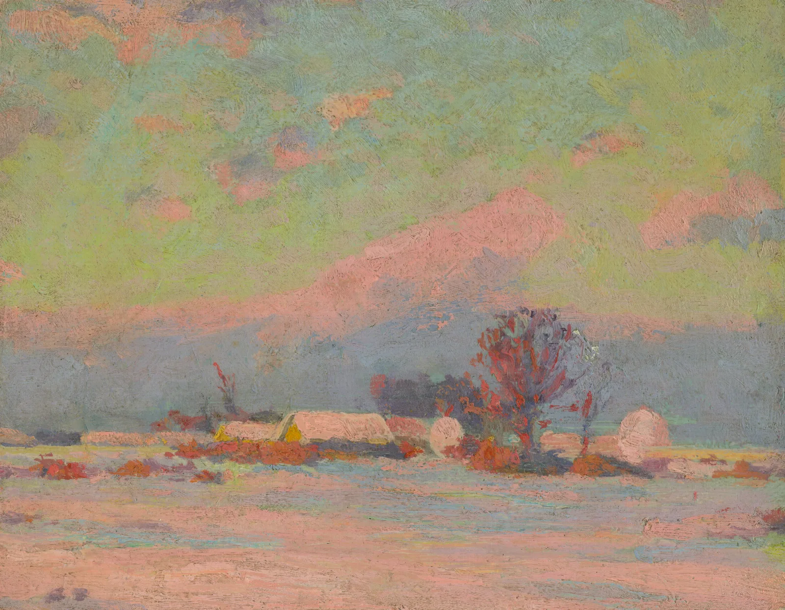 Winter Evening 2 Wall Art by Ľudovít Čordák - Canvas Print