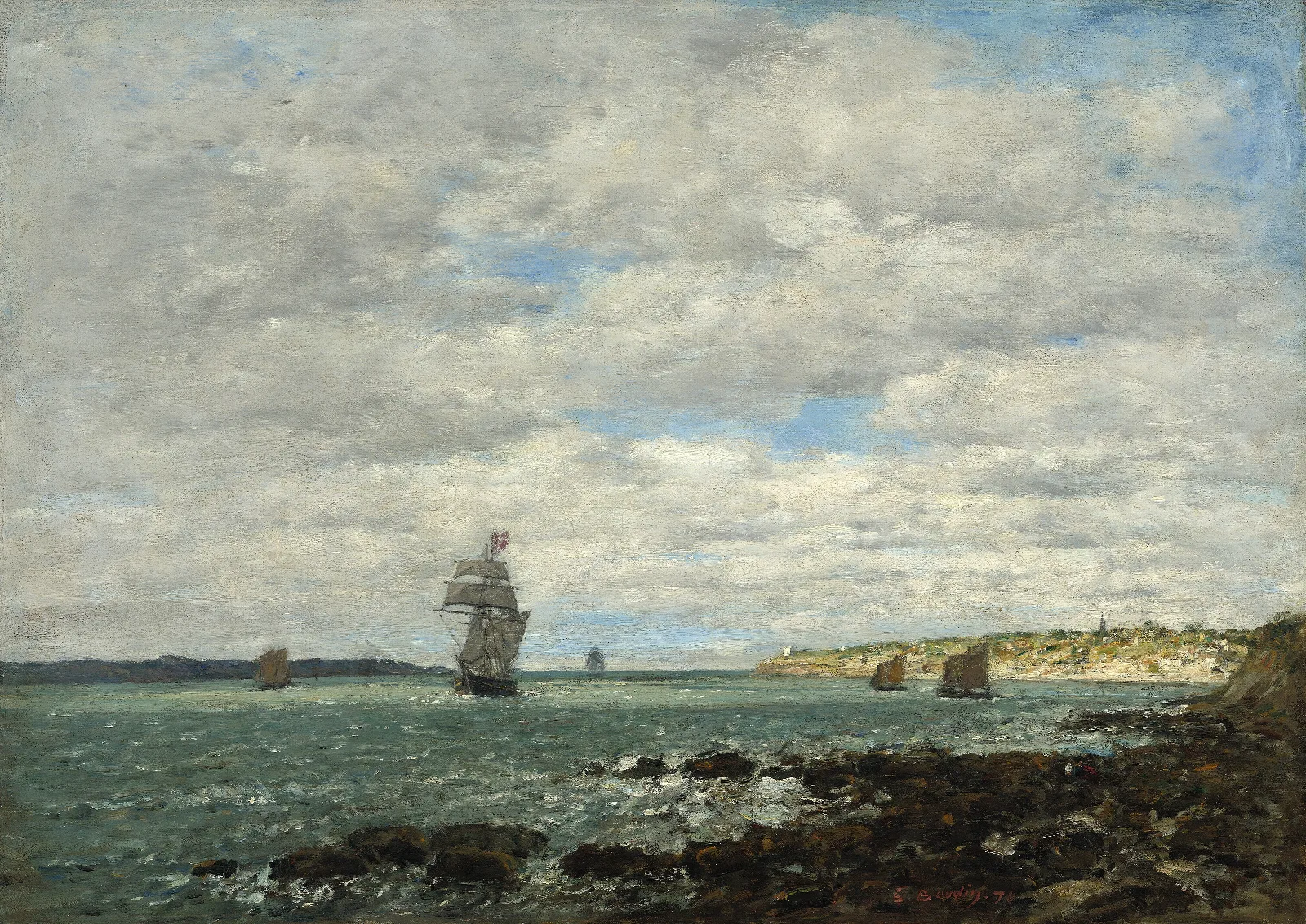 Coast Of Brittany Wall Art by Eugène Boudin - Canvas Print