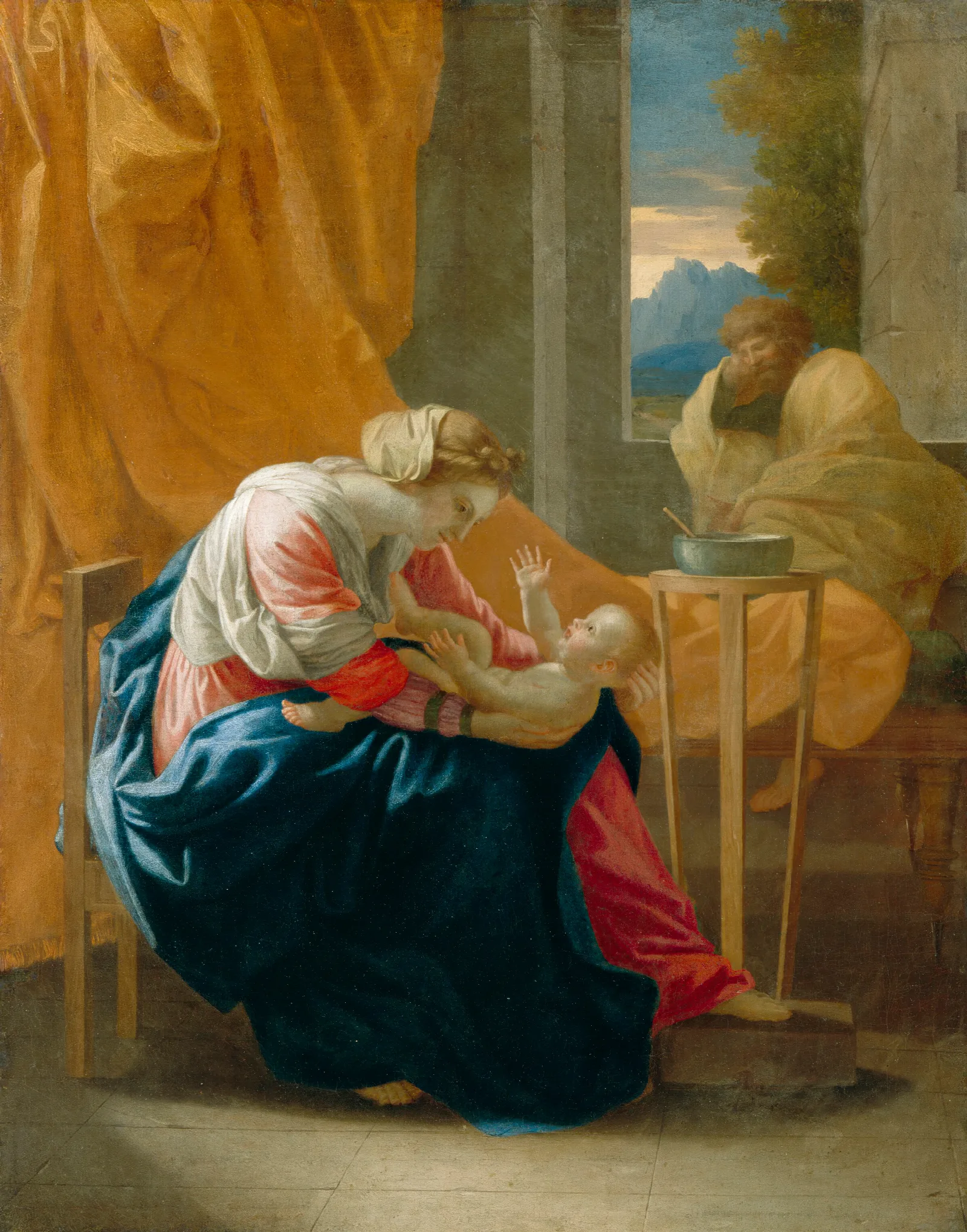 The Holy Family 41 Wall Art by Nicolas Poussin - Canvas Print