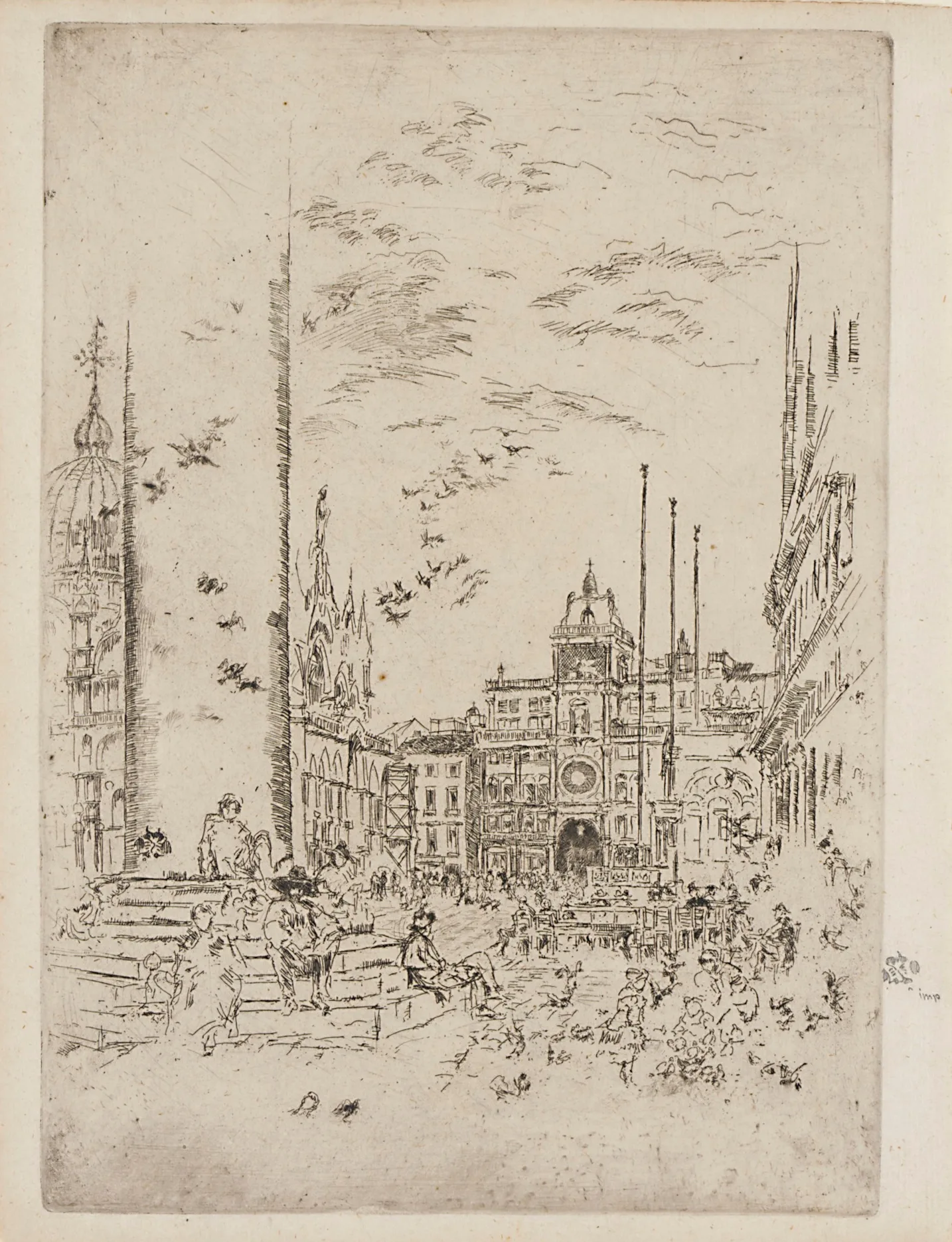 The Piazzetta 2 Wall Art by James Abbott McNeill Whistler - Canvas Print
